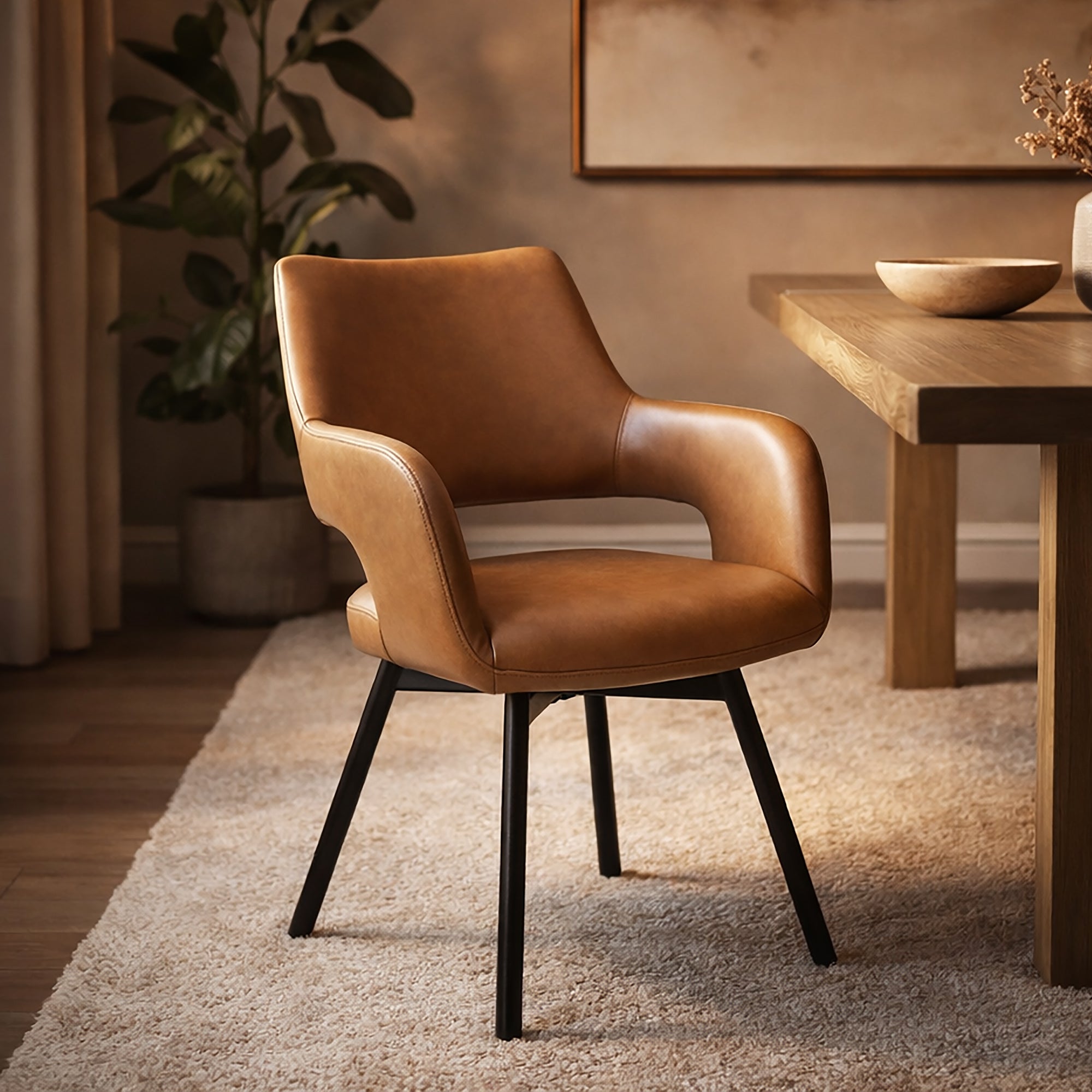 RYDER-DINING CHAIR-CAMEL-DECOROLALA