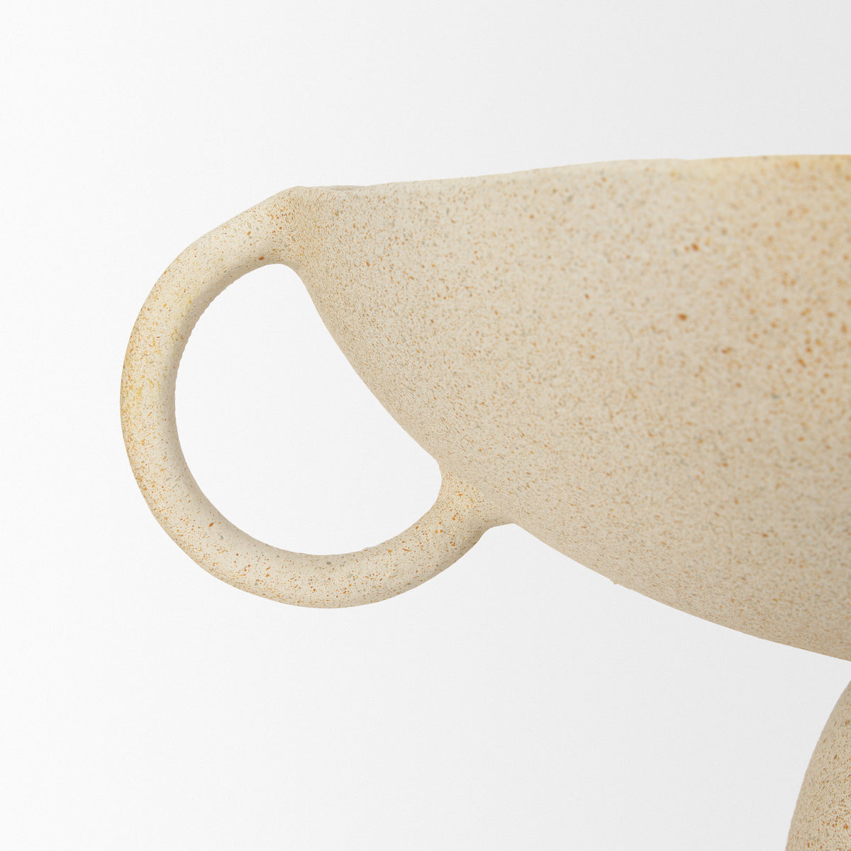 Radka Beige Textured Large Metal Decorative Bowl-Bowls-DECOROLALA
