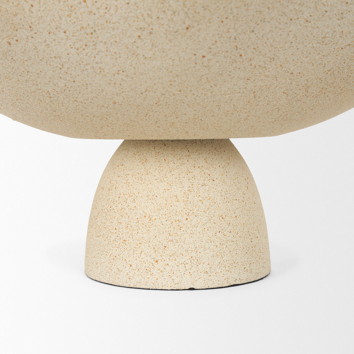 Radka Beige Textured Large Metal Decorative Bowl-Bowls-DECOROLALA