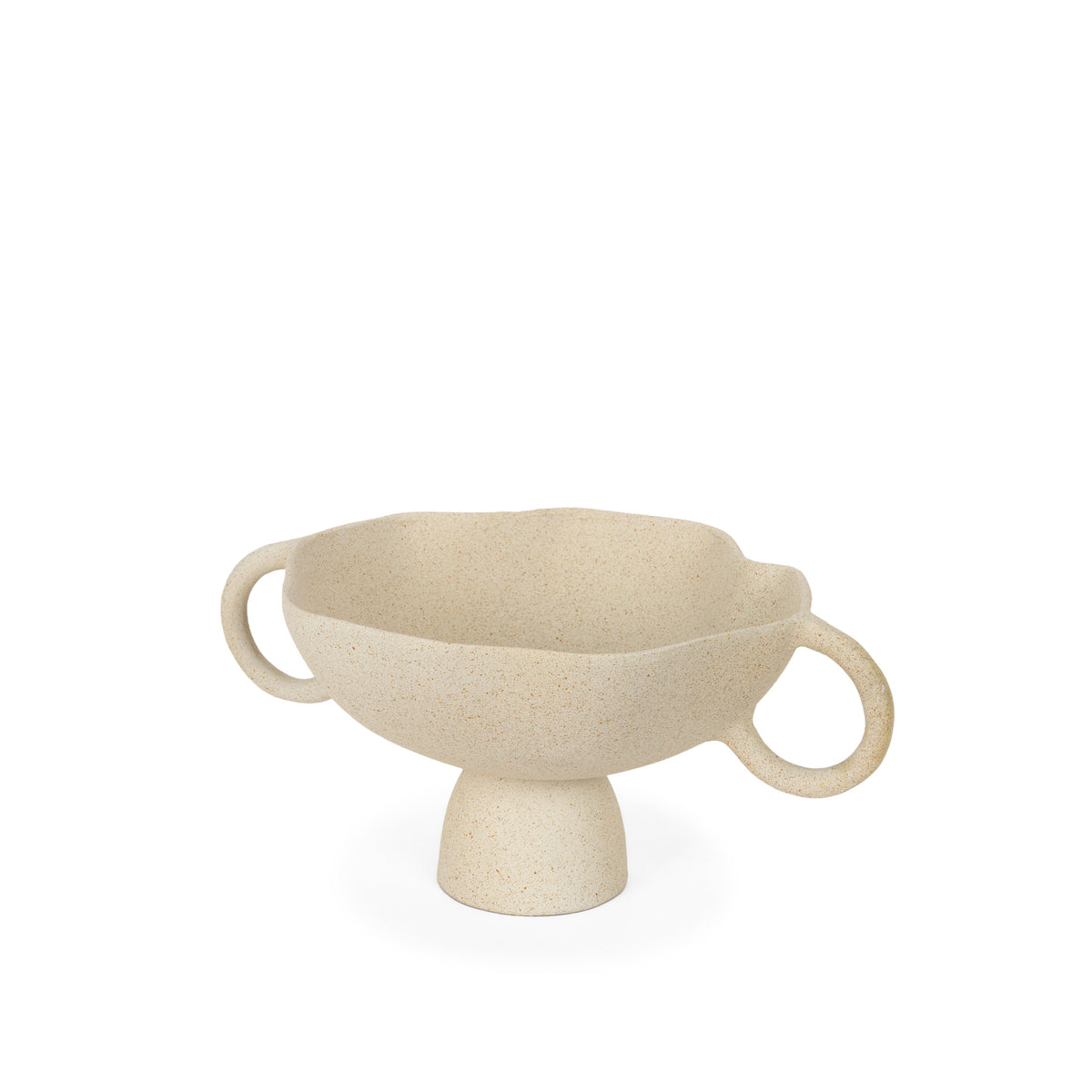 Radka Beige Textured Metal Decorative Bowl-Decorative Bowls-DECOROLALA