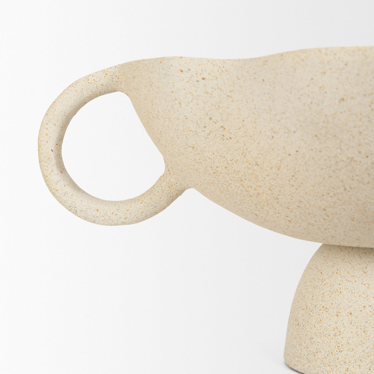 Radka Beige Textured Small Metal Decorative Bowl-Bowls-DECOROLALA