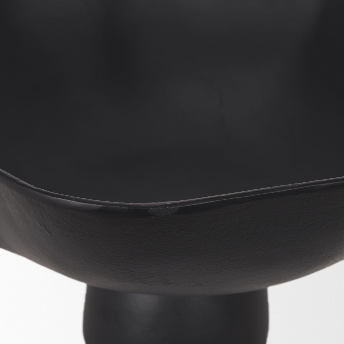 Radka Large Matte Black Metal Decorative Bowl-Bowls-DECOROLALA
