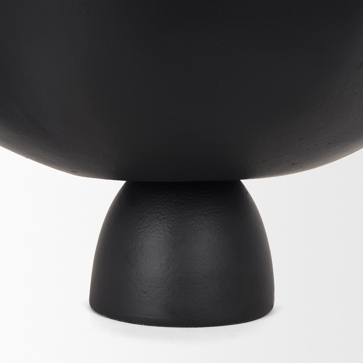 Radka Large Matte Black Metal Decorative Bowl-Bowls-DECOROLALA
