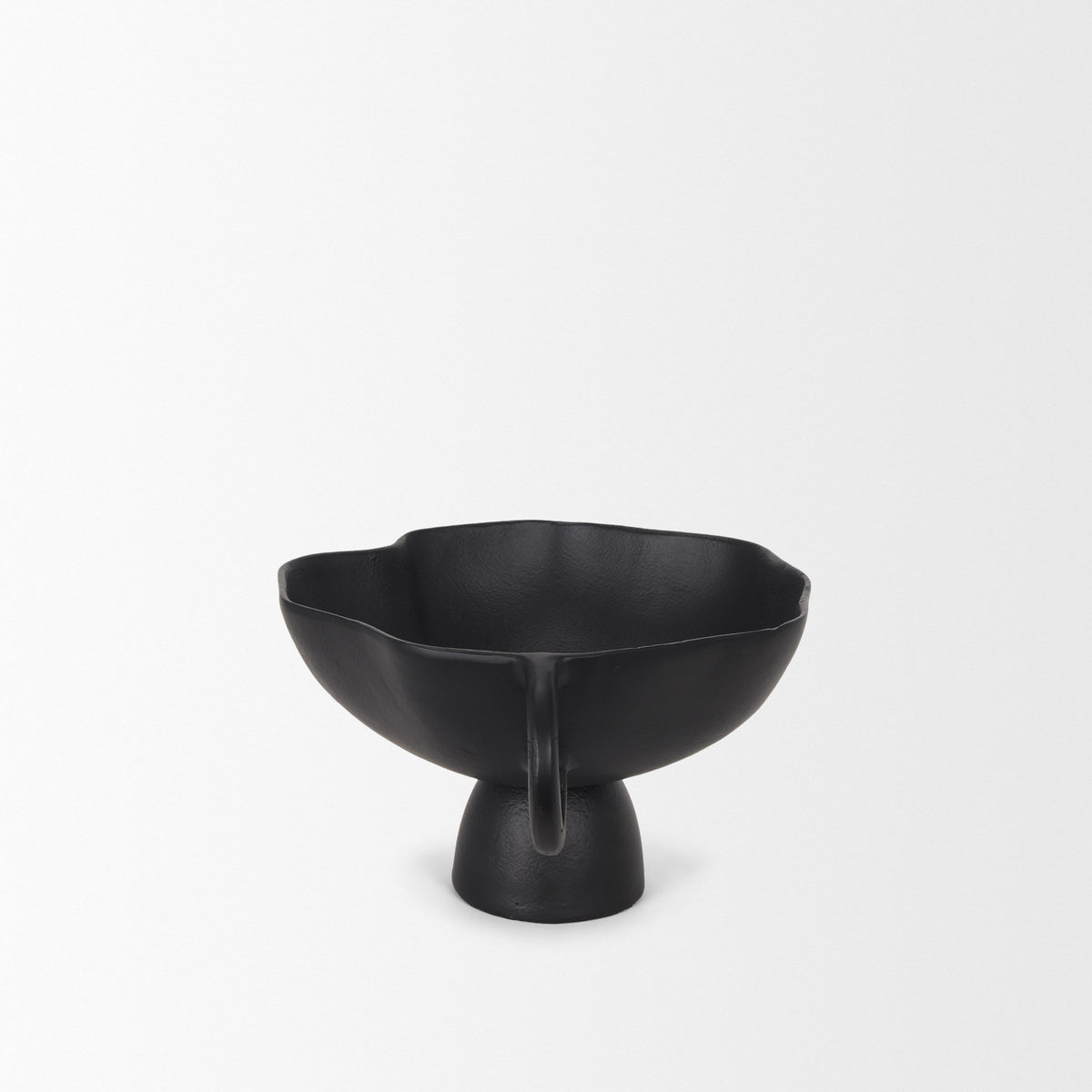 Radka Small Matte Black Metal Decorative Bowl-Bowls-DECOROLALA