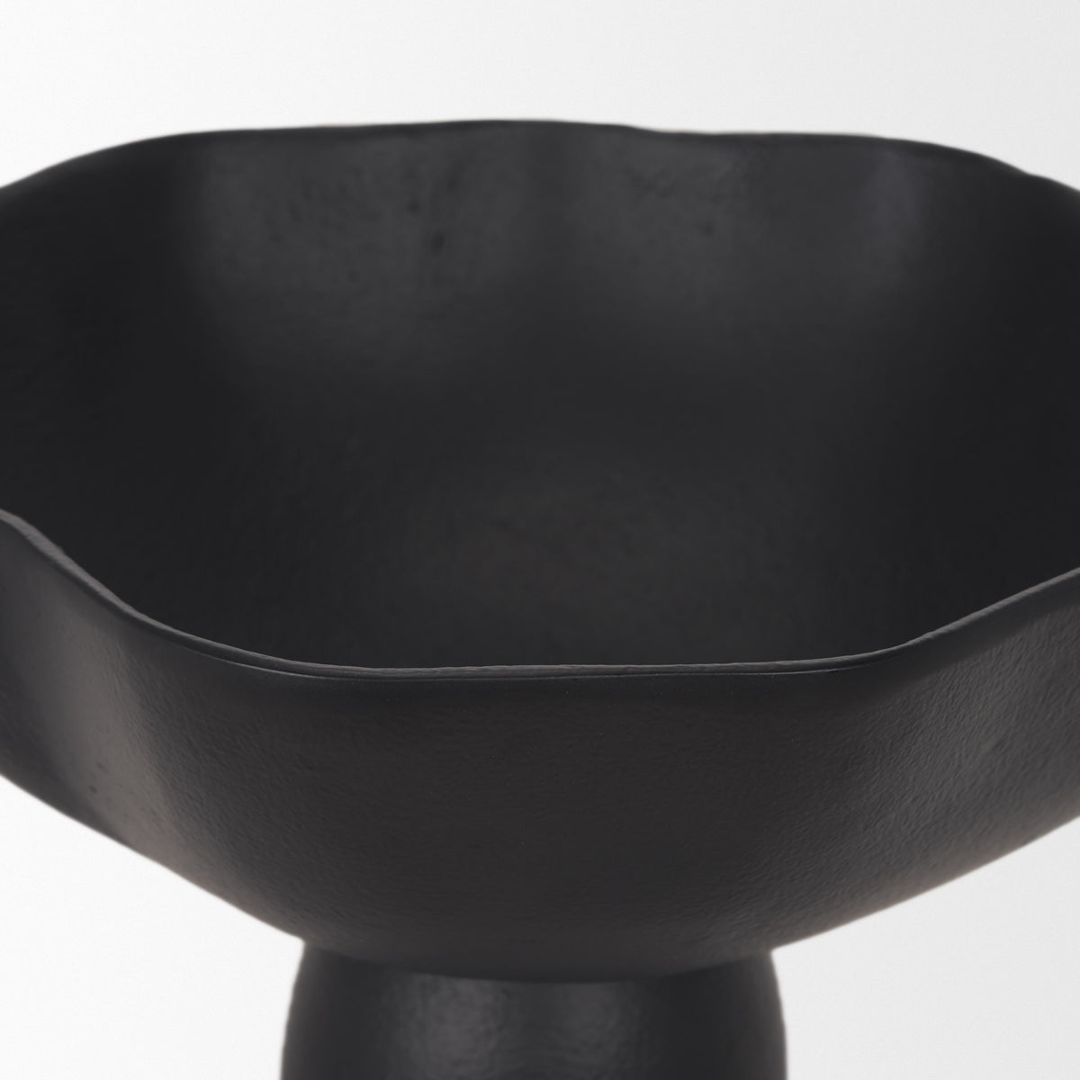 Radka Small Matte Black Metal Decorative Bowl-Bowls-DECOROLALA