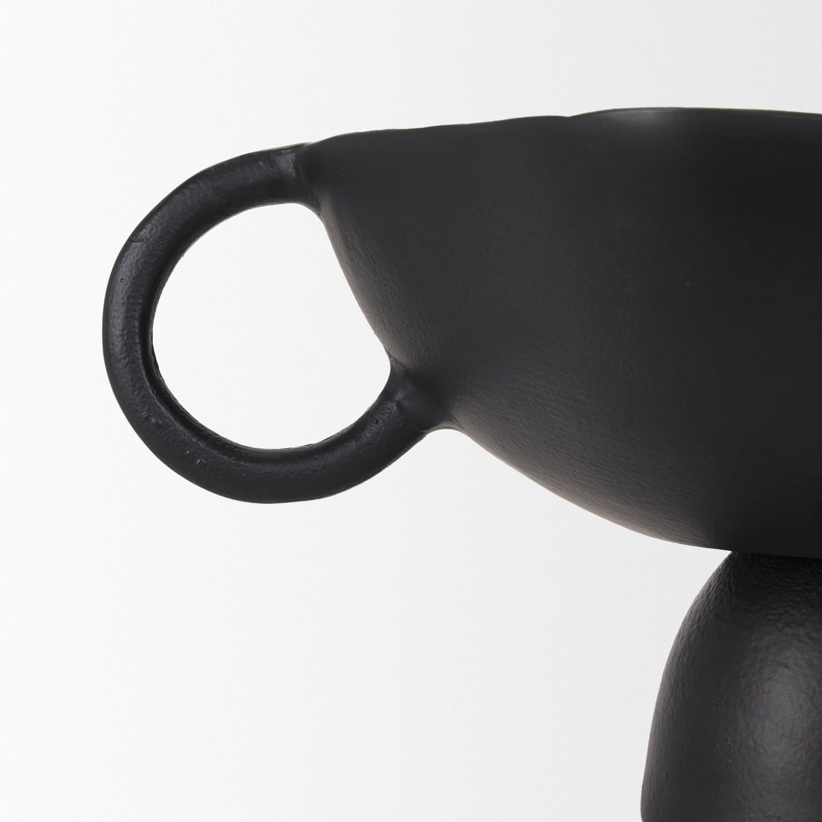 Radka Small Matte Black Metal Decorative Bowl-Bowls-DECOROLALA