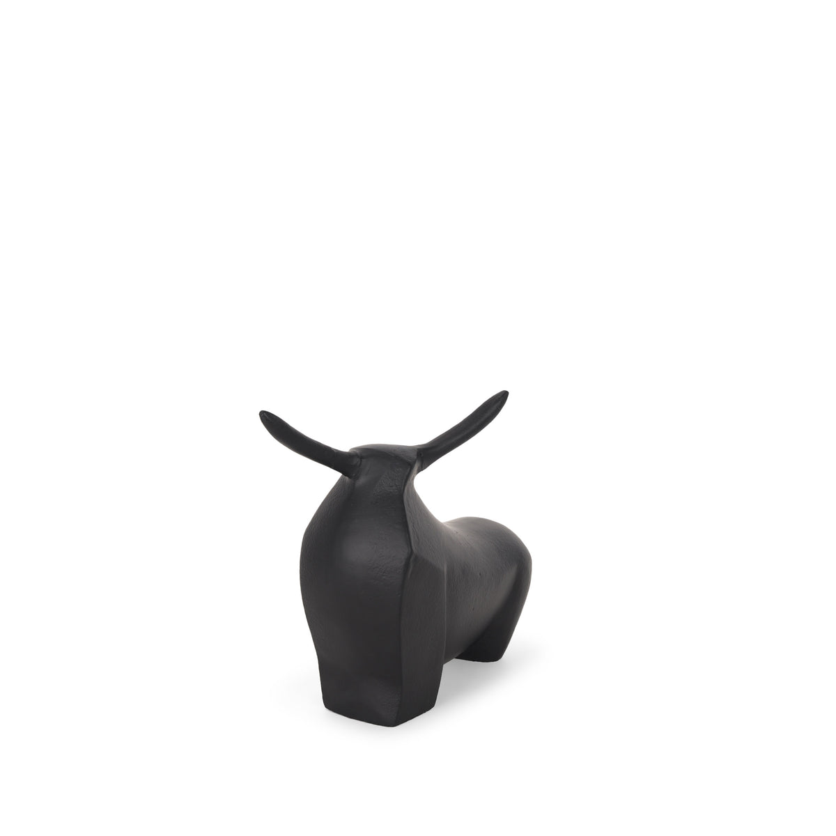 Radu Small Matte Black Metal Bull Decorative Object-Objects-DECOROLALA