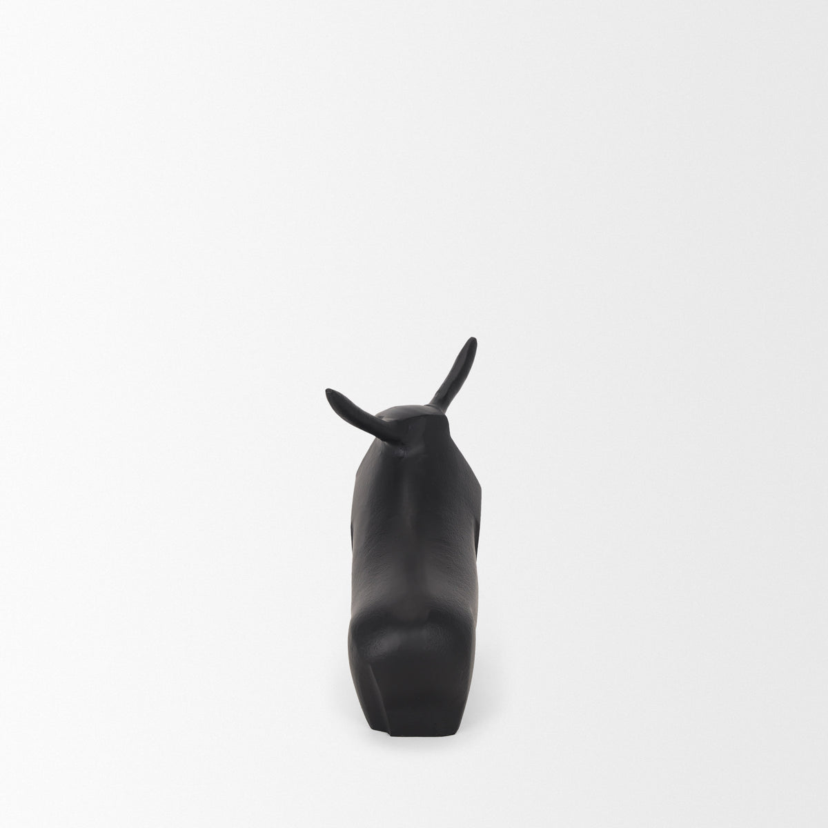 Radu Small Matte Black Metal Bull Decorative Object-Objects-DECOROLALA