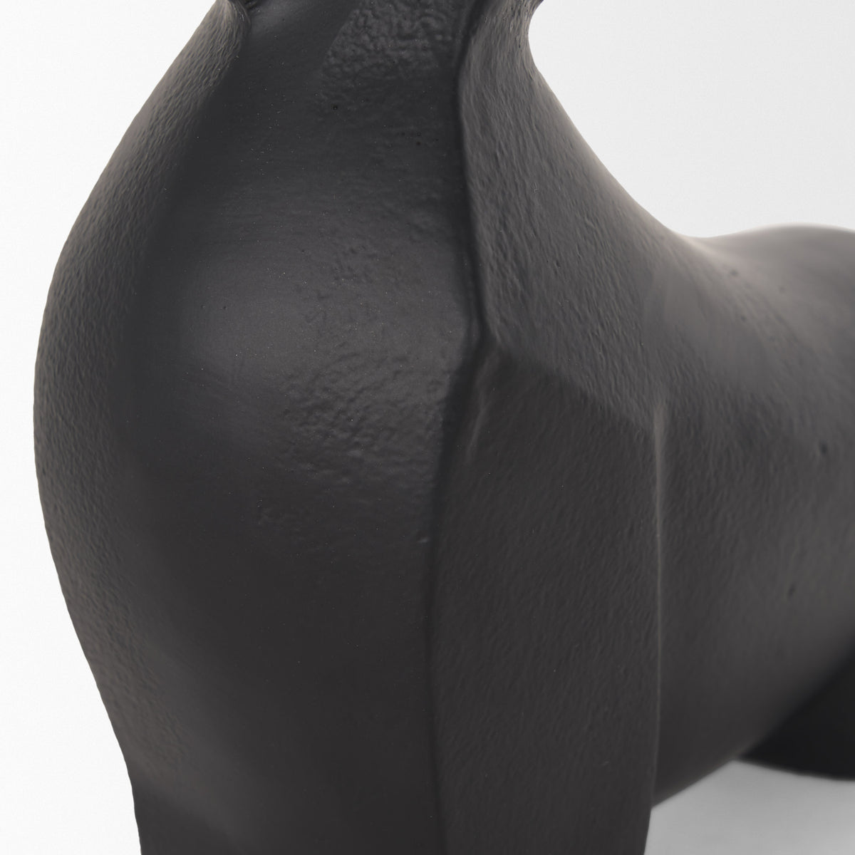Radu Small Matte Black Metal Bull Decorative Object-Objects-DECOROLALA