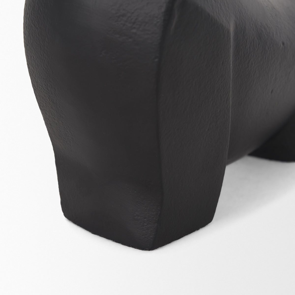 Radu Small Matte Black Metal Bull Decorative Object-Objects-DECOROLALA