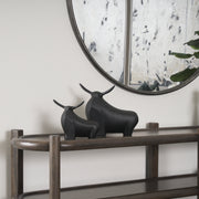Radu Small Matte Black Metal Bull Decorative Object-Objects-DECOROLALA