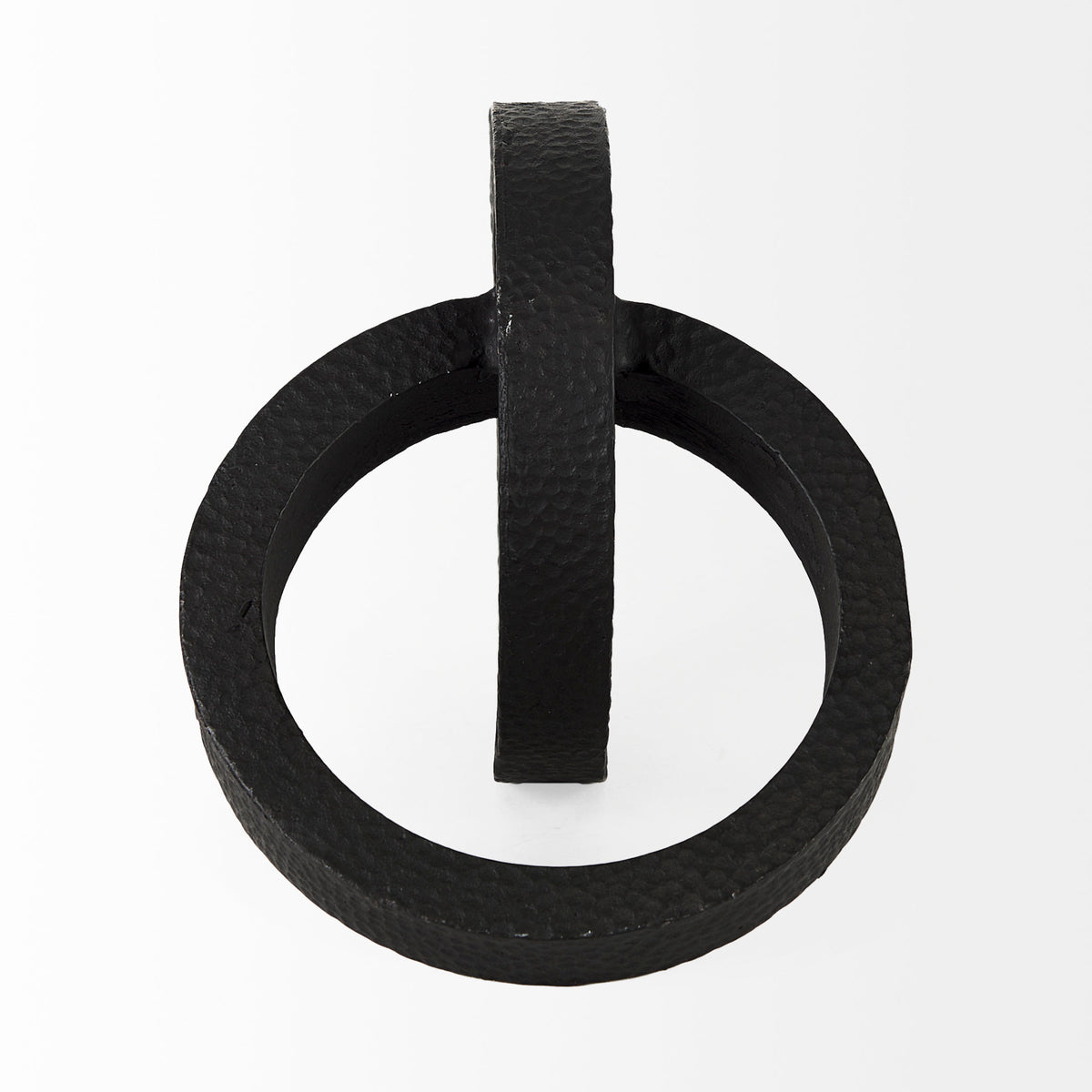 Rafiki Blackened Hammered Metal Conjoined Circles Decor-Objects-DECOROLALA