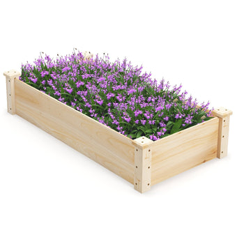 Raised Garden Bed Fir Wood Wooden Square Wood Planter Box for Garden ...