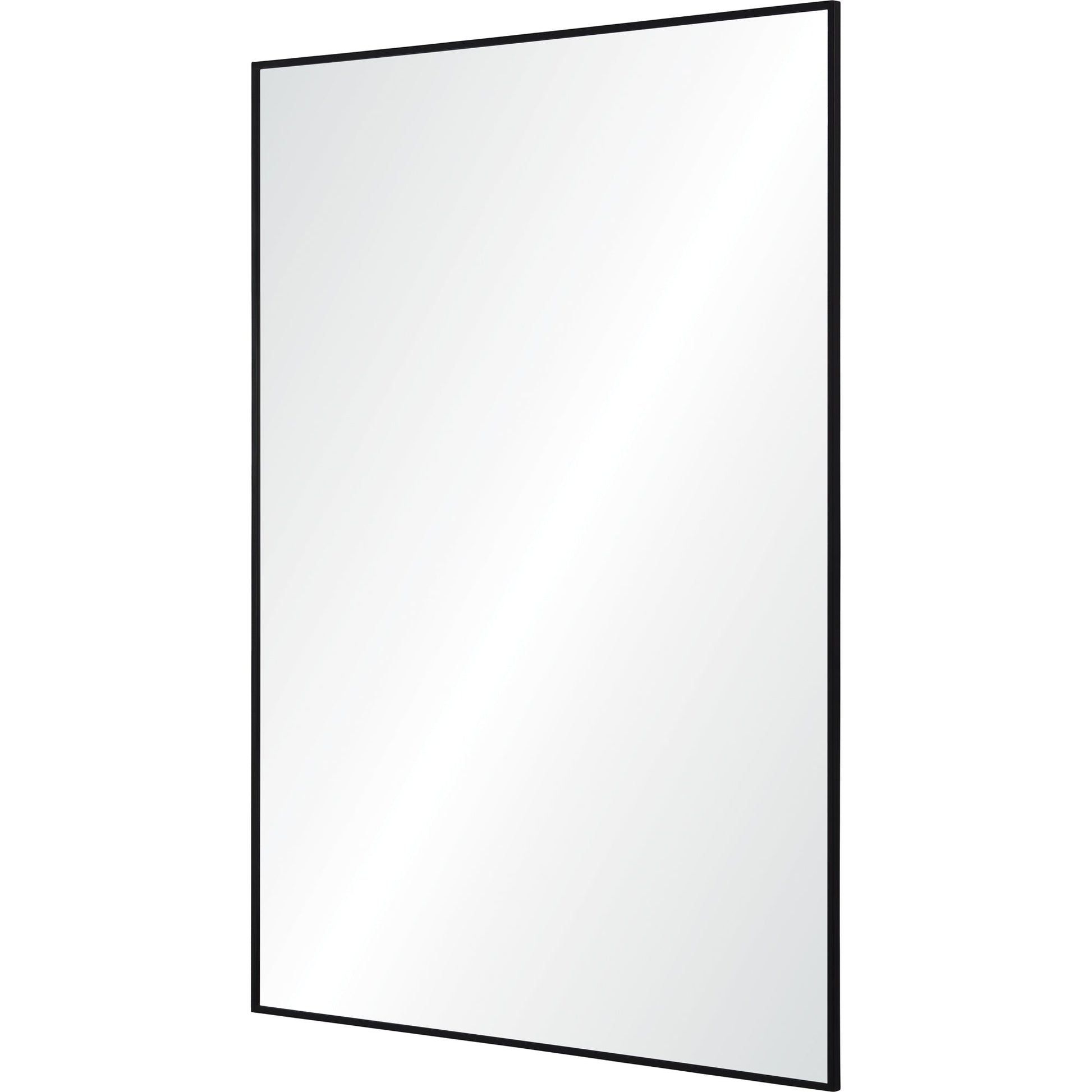 Raizel 40" Tall Rectangle Wall Mirror, Black-Mirror-DECOROLALA