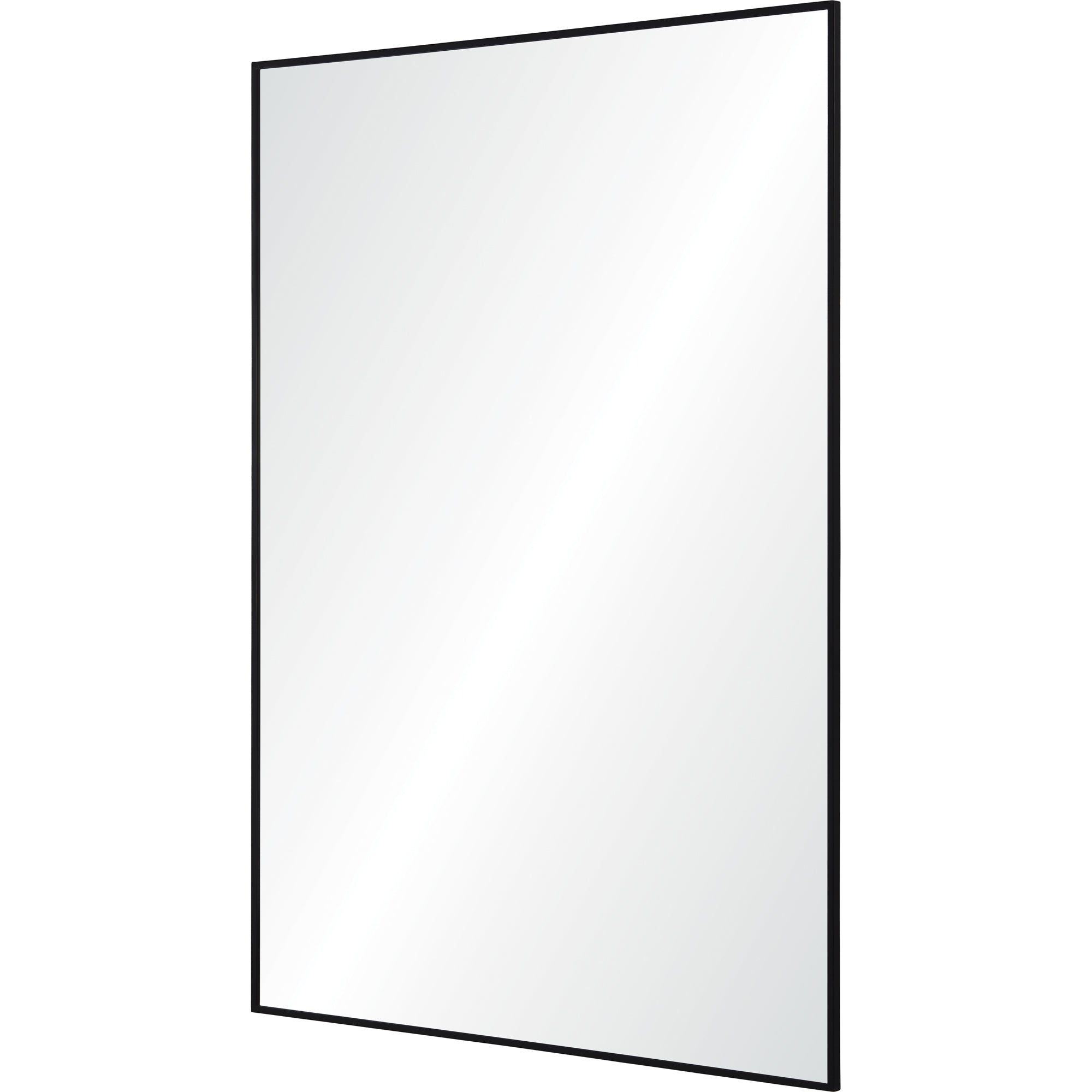 Raizel 40" Tall Rectangle Wall Mirror, Black-Mirror-DECOROLALA