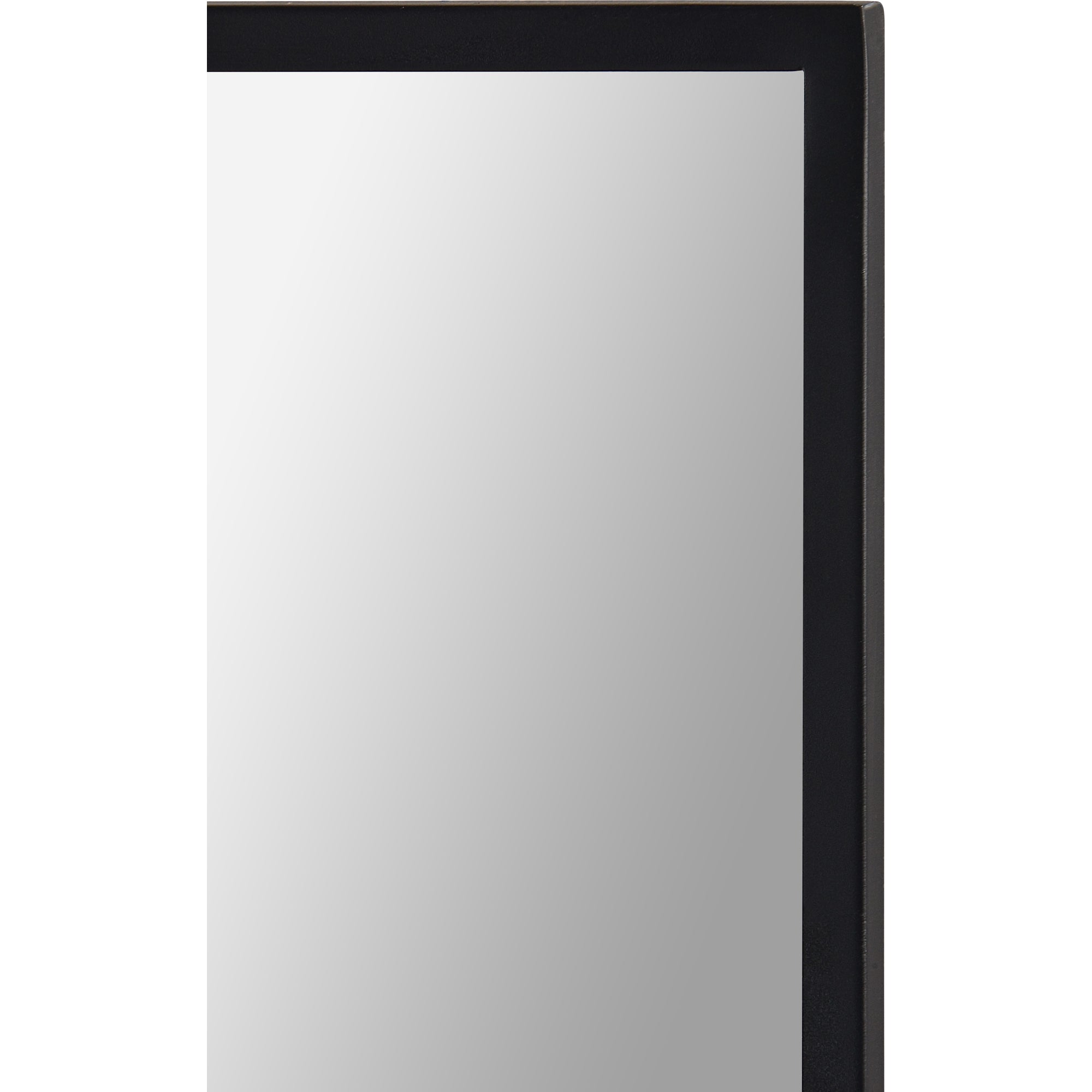 Raizel 40" Tall Rectangle Wall Mirror, Black-Mirror-DECOROLALA