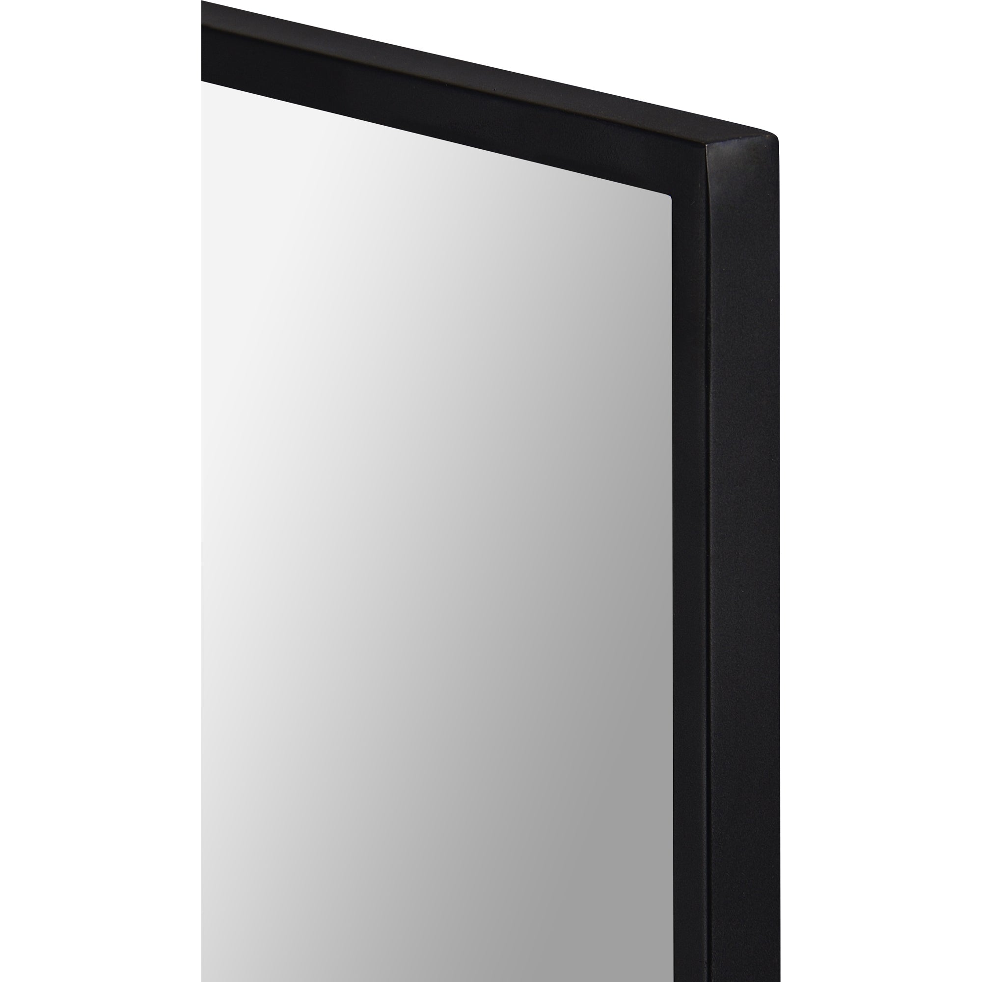 Raizel 40" Tall Rectangle Wall Mirror, Black-Mirror-DECOROLALA