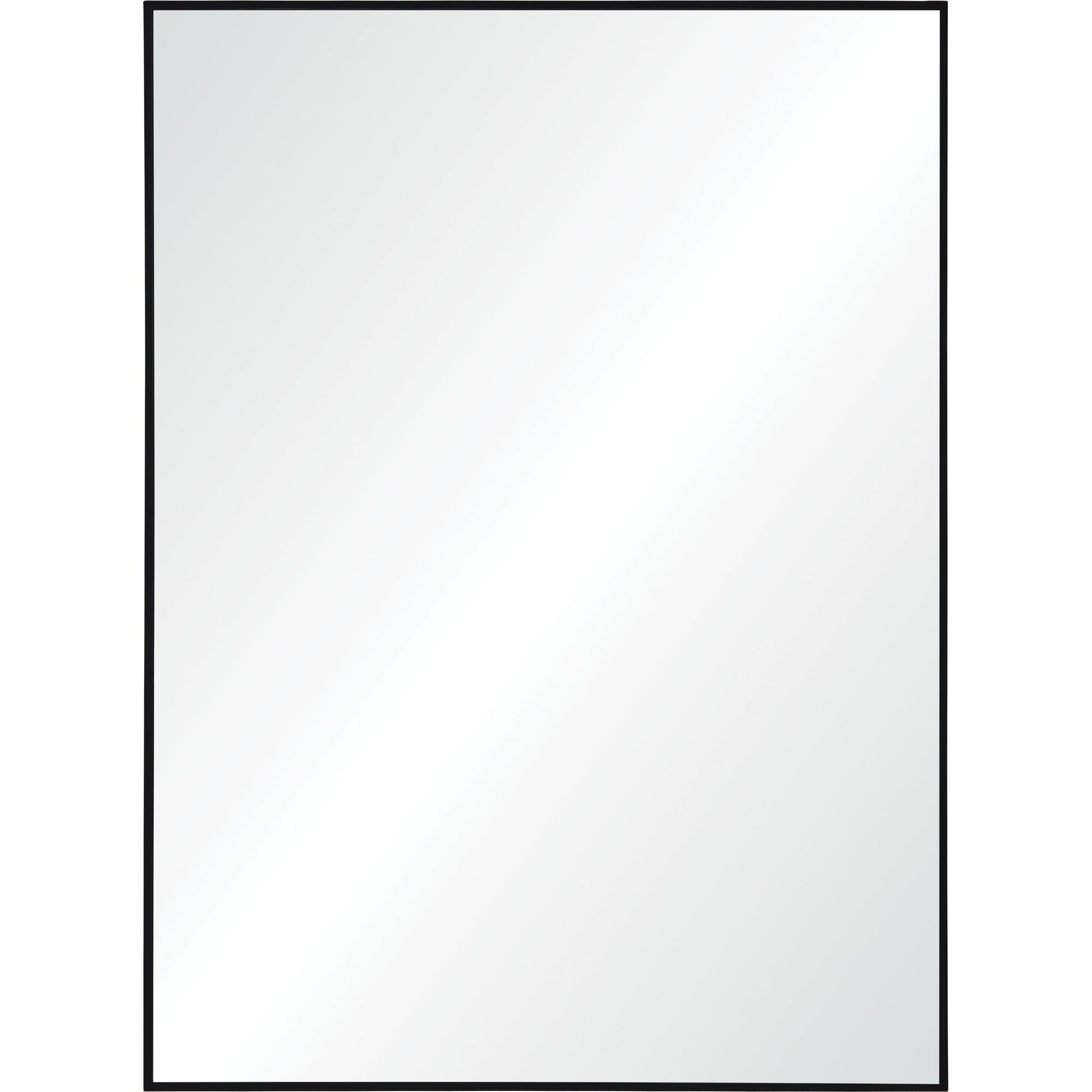 Raizel 40" Tall Rectangle Wall Mirror, Black-Mirror-DECOROLALA