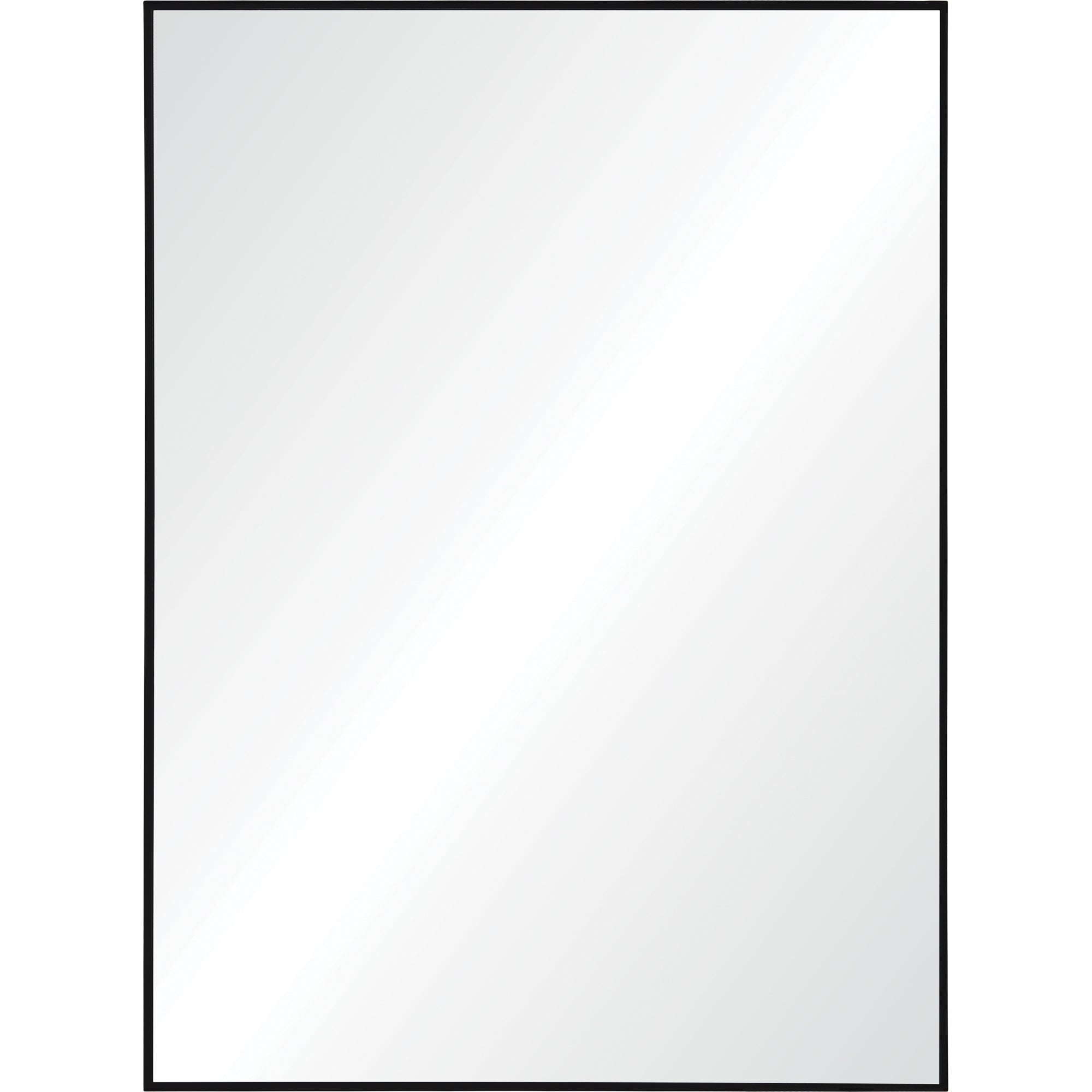 Raizel 40" Tall Rectangle Wall Mirror, Black-Mirror-DECOROLALA