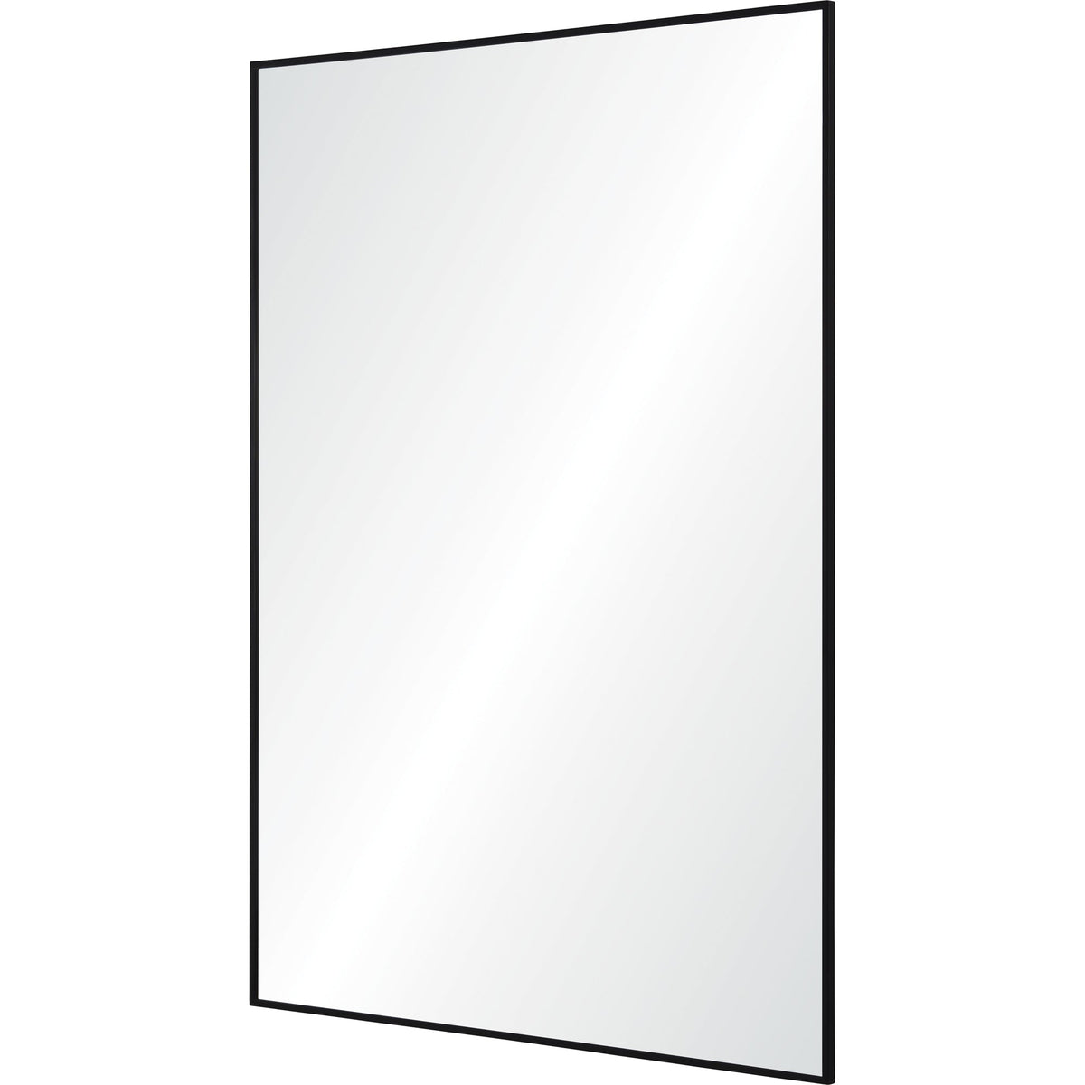 Raizel 40" Tall Rectangle Wall Mirror, Black-Mirrors-DECOROLALA