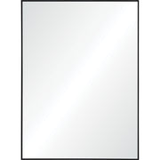 Raizel 40" Tall Rectangle Wall Mirror, Black-Mirrors-DECOROLALA