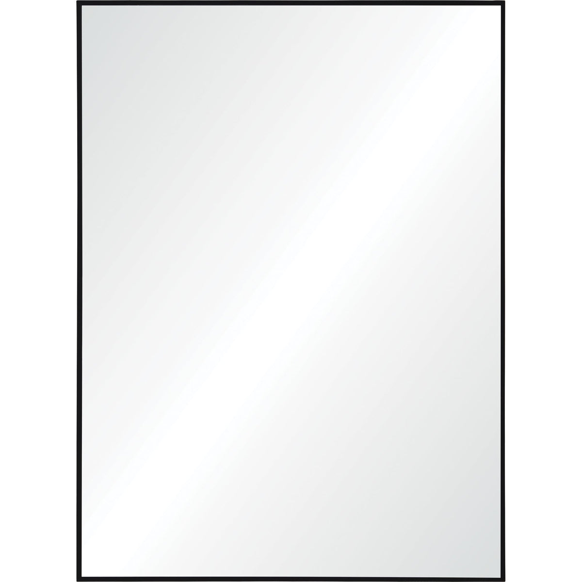 Raizel 40" Tall Rectangle Wall Mirror, Black-Mirrors-DECOROLALA