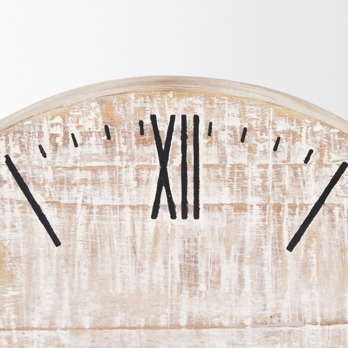 Raja Matte Black Metal w/ Wood Table Clock-Table Clocks-DECOROLALA