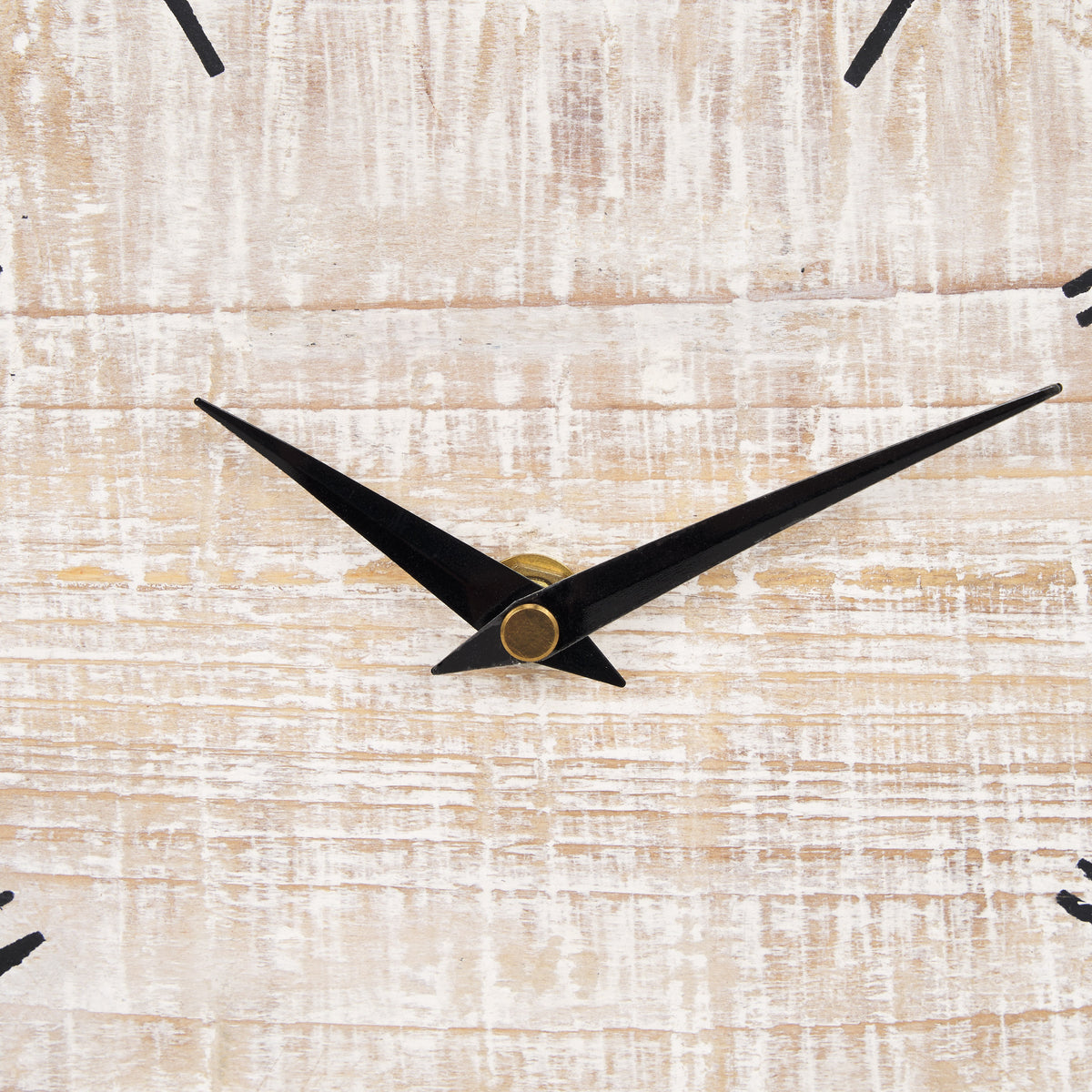 Raja Matte Black Metal w/ Wood Table Clock-Table Clocks-DECOROLALA