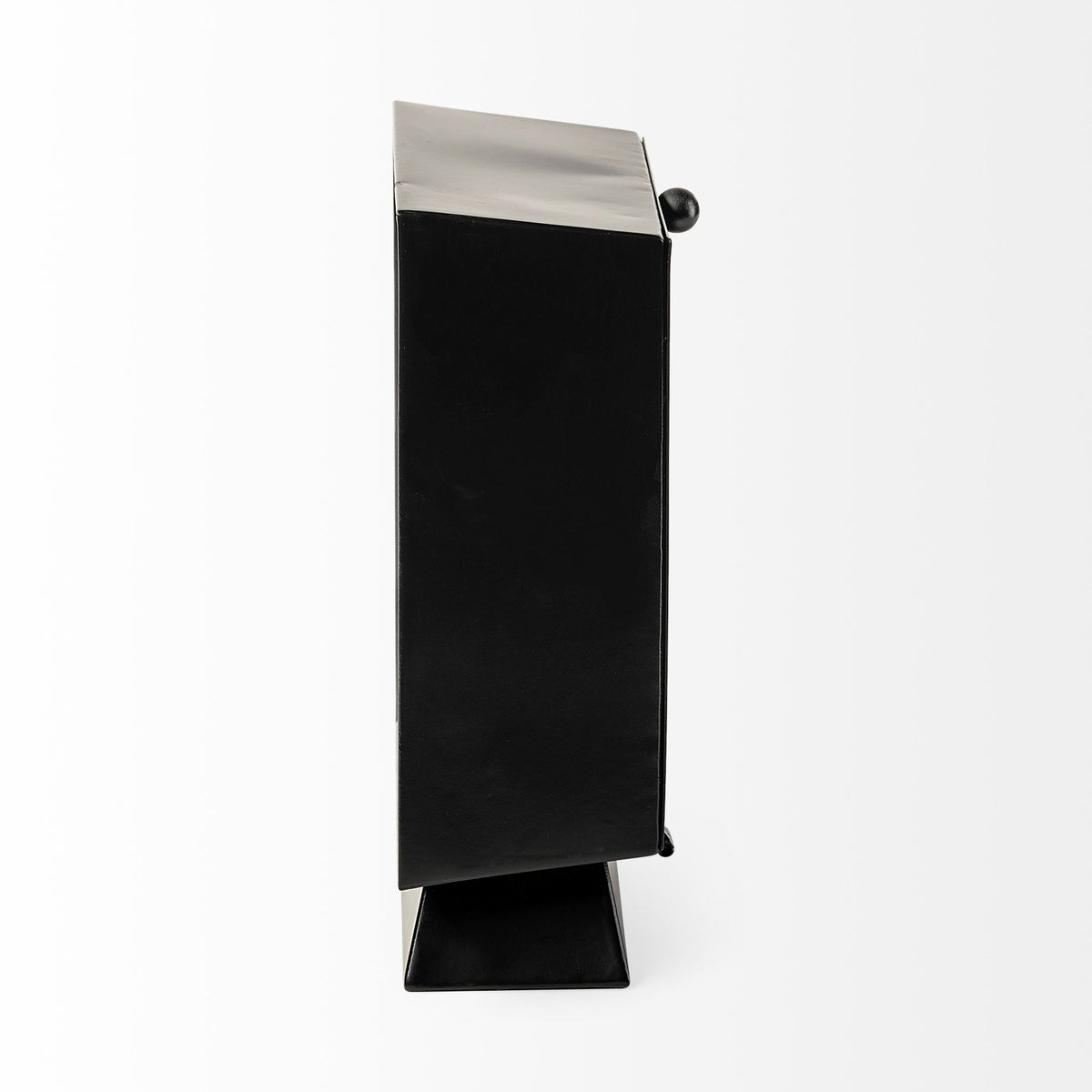 Ralph I Black Metal Square Table Clock-Table Clocks-DECOROLALA