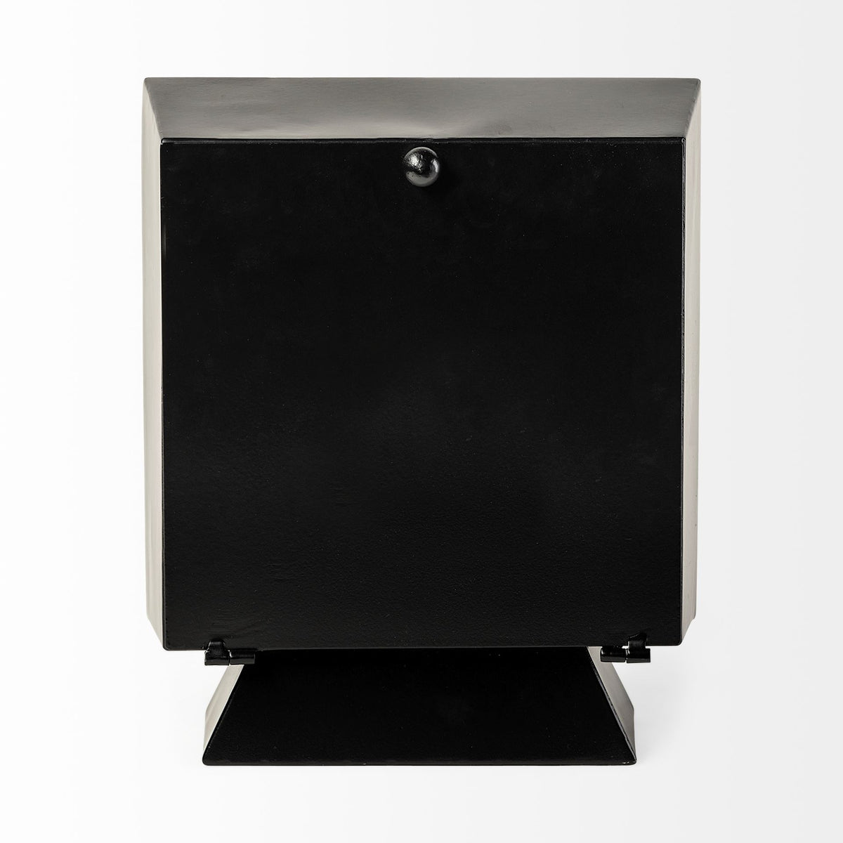 Ralph I Black Metal Square Table Clock-Table Clocks-DECOROLALA