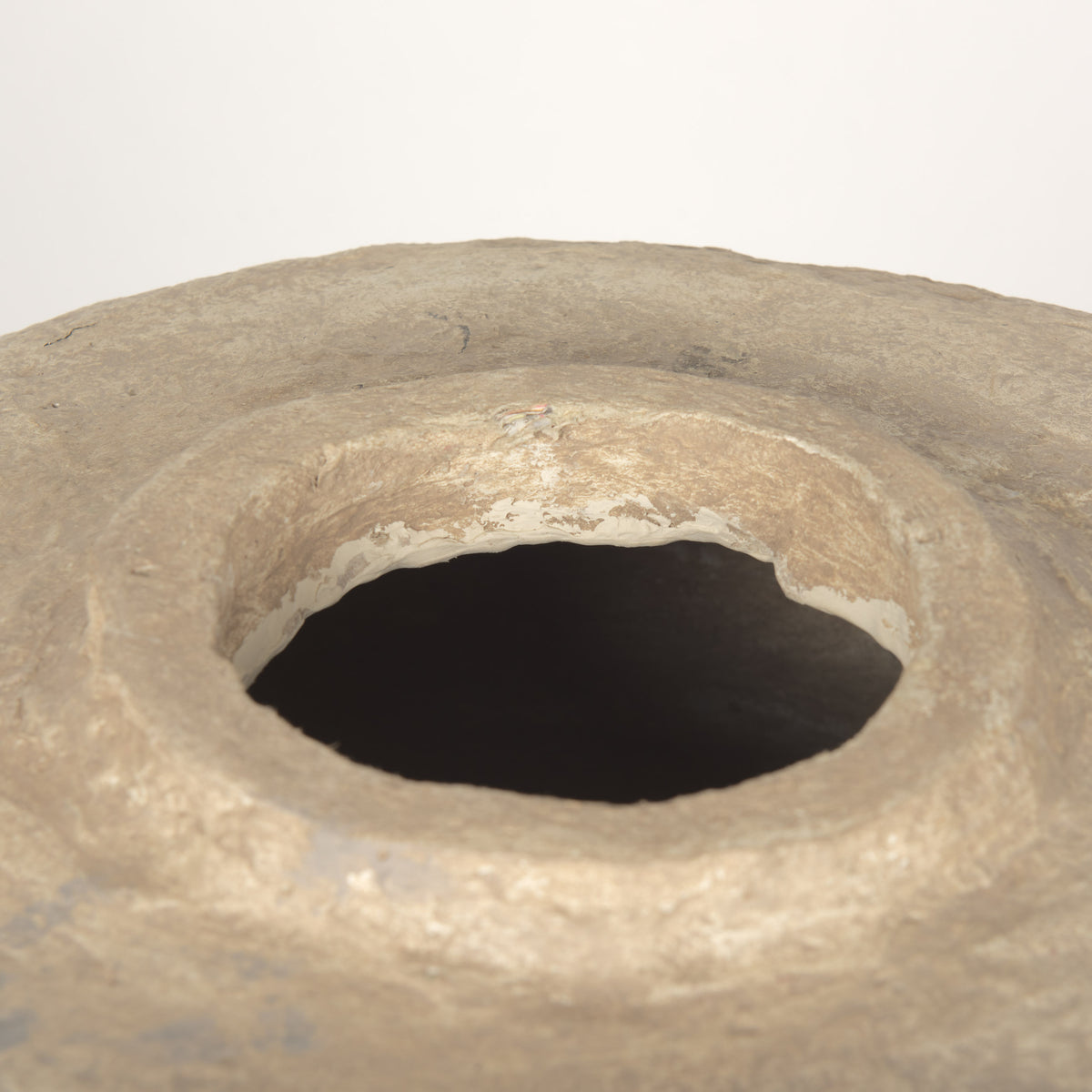 Rama Large Beige Paper Mache Floor Vase-Vase-DECOROLALA