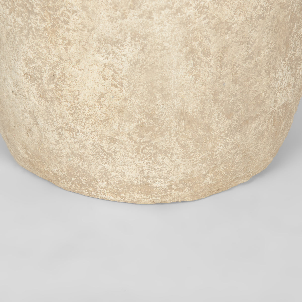 Rama Large Beige Paper Mache Floor Vase-Vase-DECOROLALA