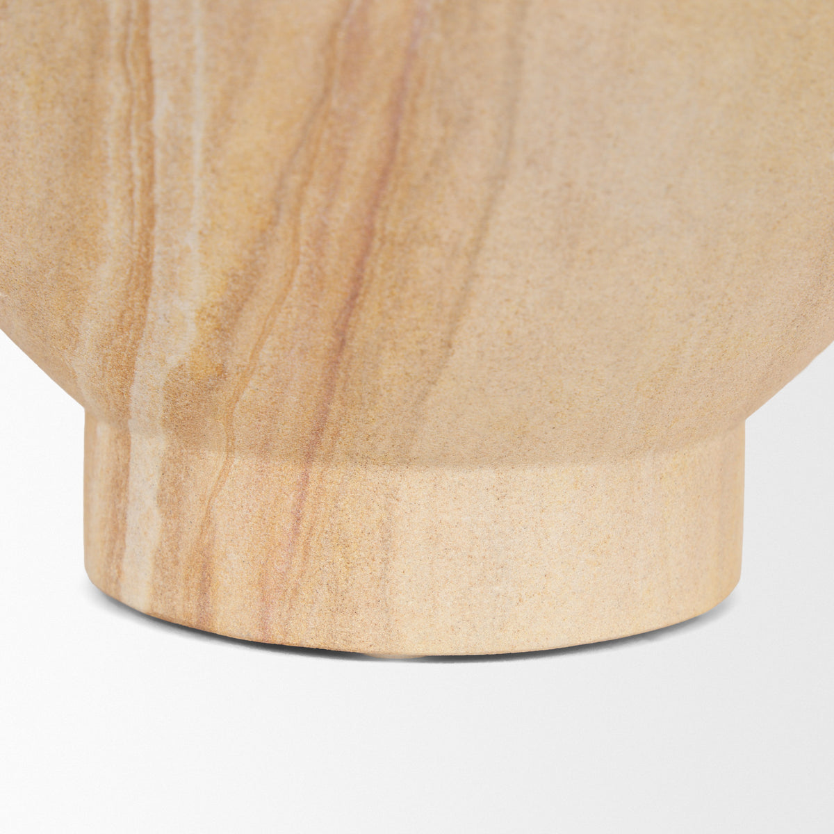 Ramira Beige Sandstone Decorative Pedestal Bowl-Bowls-DECOROLALA