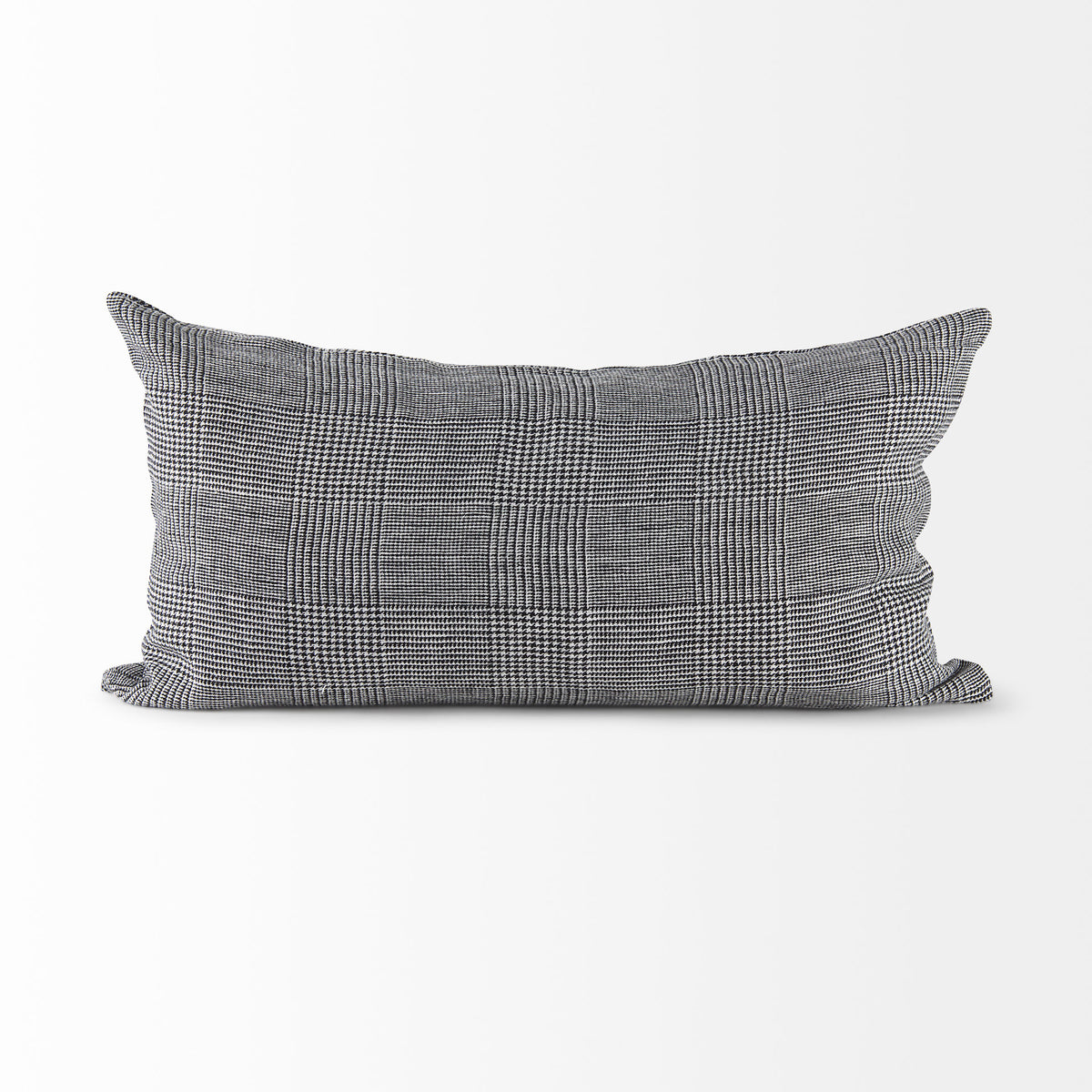 Ramone 14x26 White and Black Fabric Pillow Cover-Decorative Pillows-DECOROLALA