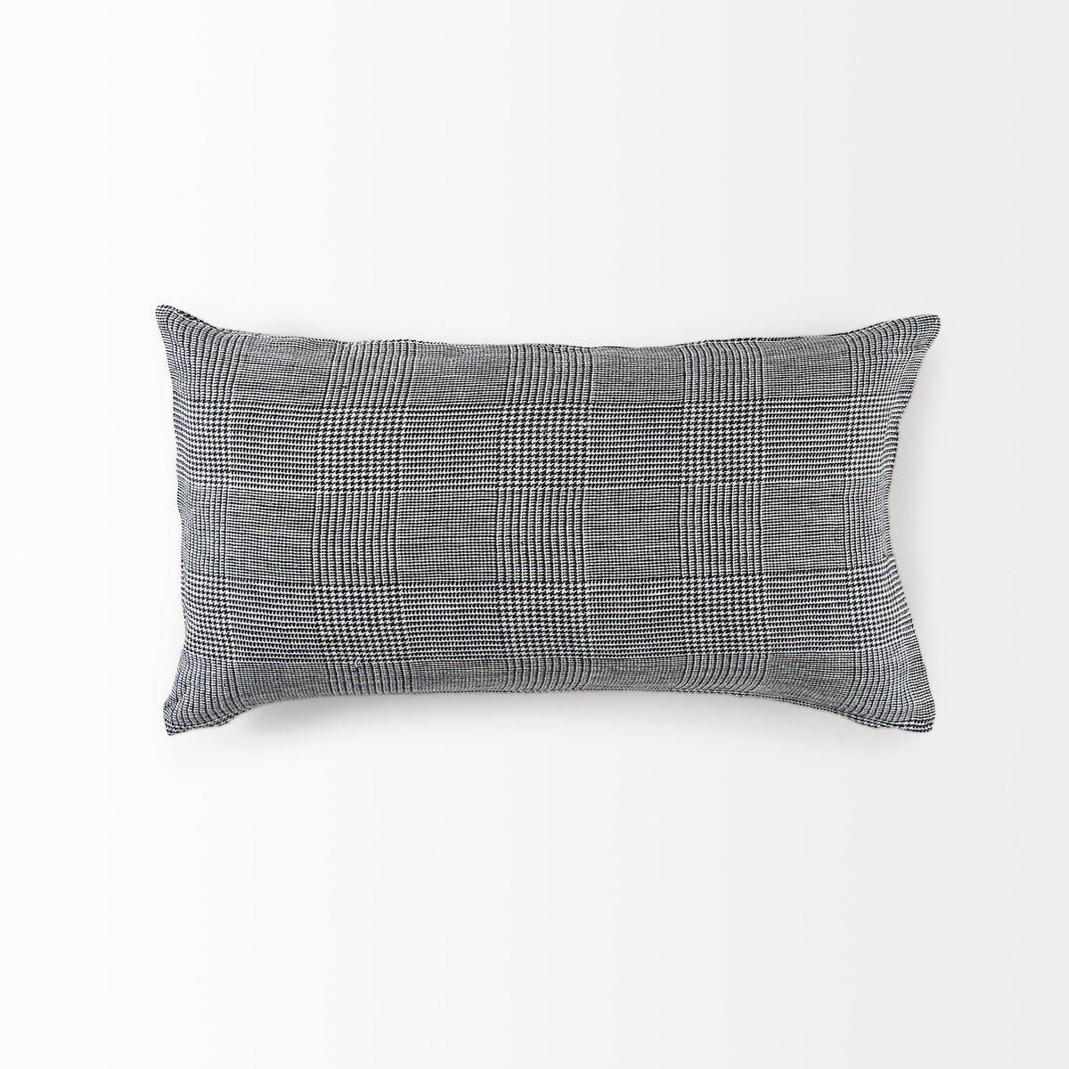 Ramone 14x26 White and Black Fabric Pillow Cover-Decorative Pillows-DECOROLALA