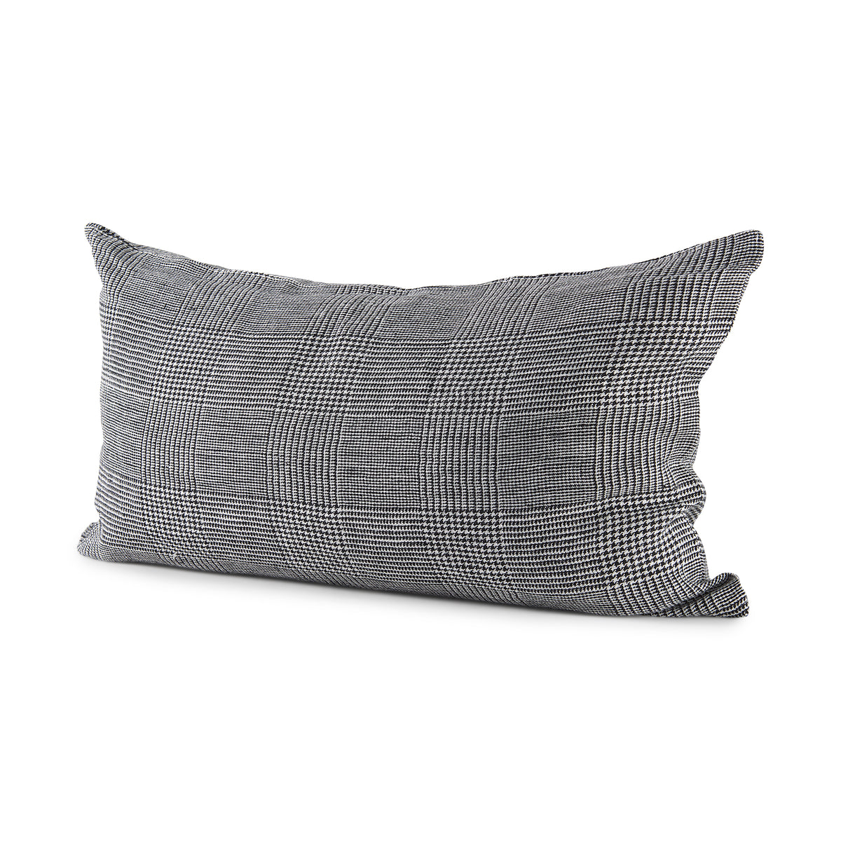 Ramone 14x26 White and Black Fabric Pillow Cover-Decorative Pillows-DECOROLALA