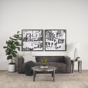 Randy Silver Nickel Cast Aluminum Metal Coffee Table-Coffee Tables-DECOROLALA