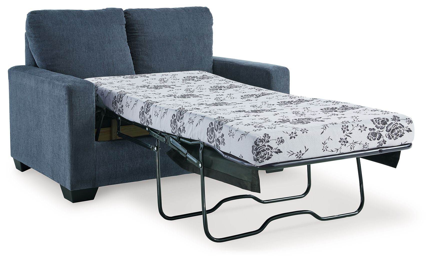 Rannis Twin Sofa Sleeper - Navy with Memory Foam-Sleeper Sofas-DECOROLALA