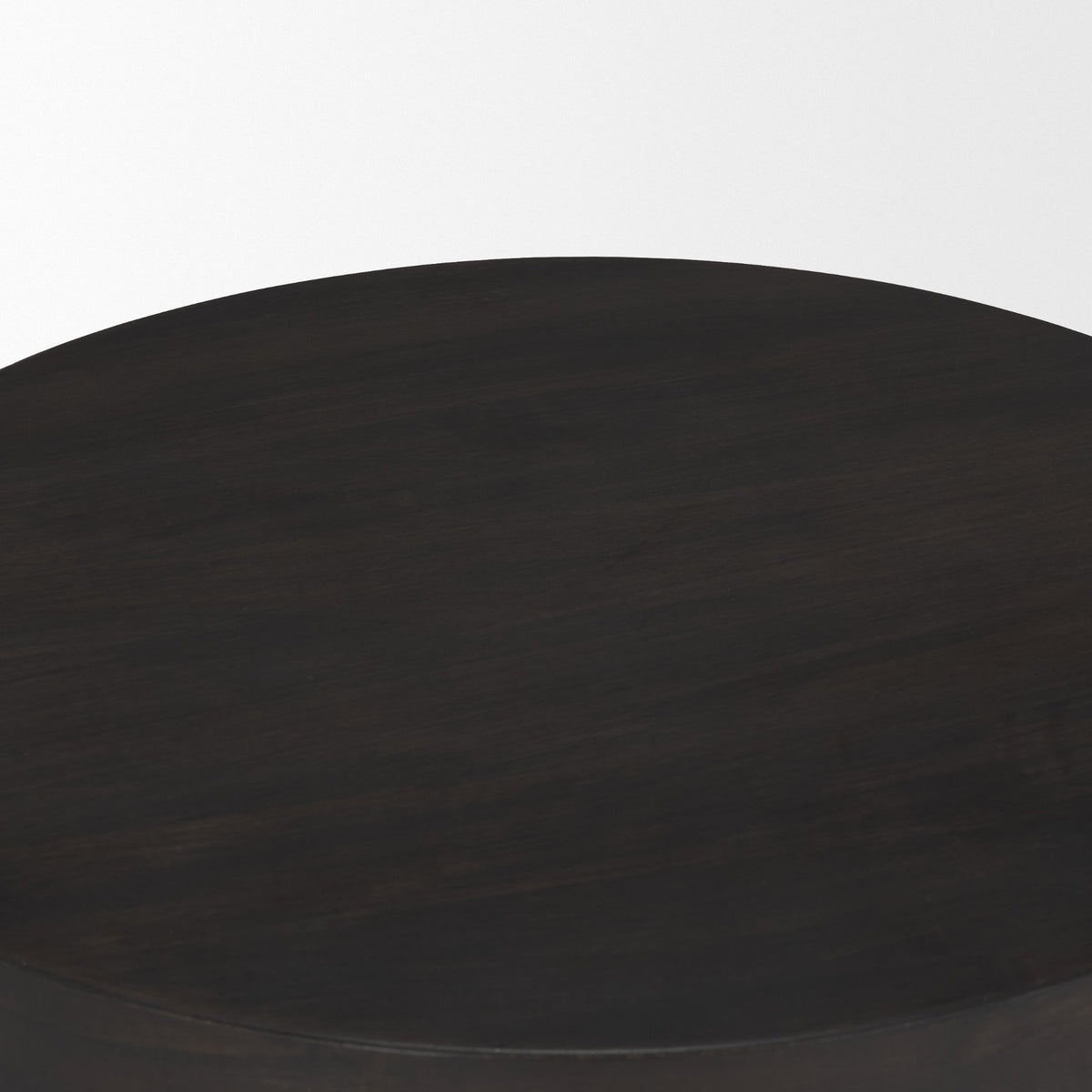 Rashama Dark Brown Wood Stacked Geometric Round Accent Table-Accent Tables-DECOROLALA