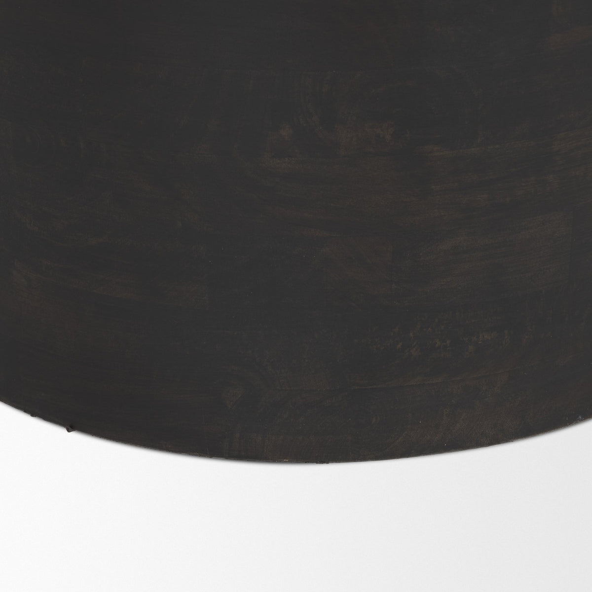 Rashama Dark Brown Wood Stacked Geometric Round Accent Table-Accent Tables-DECOROLALA