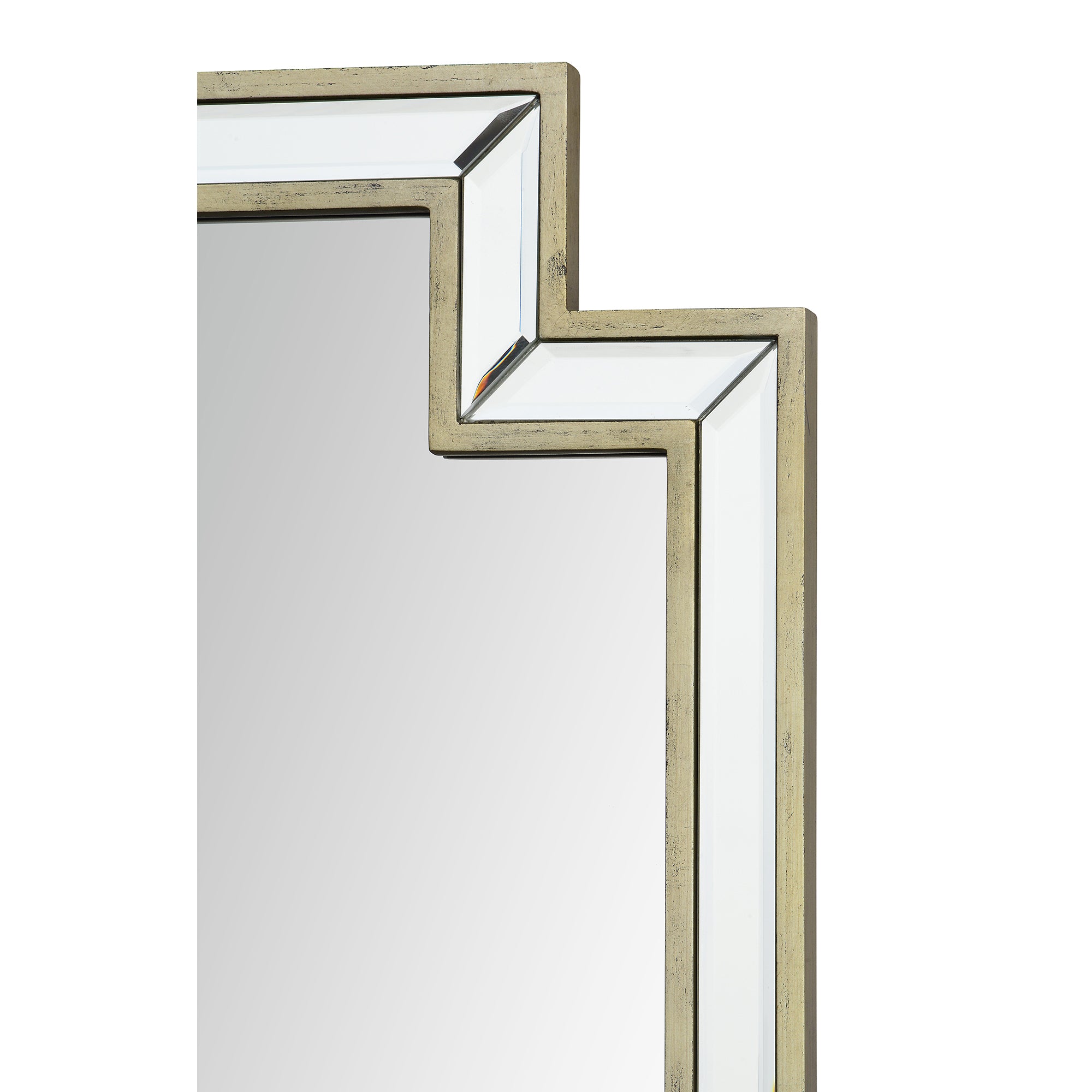 Raton 40" Tall Rectangle Wall Mirror, Grey-Mirror-DECOROLALA