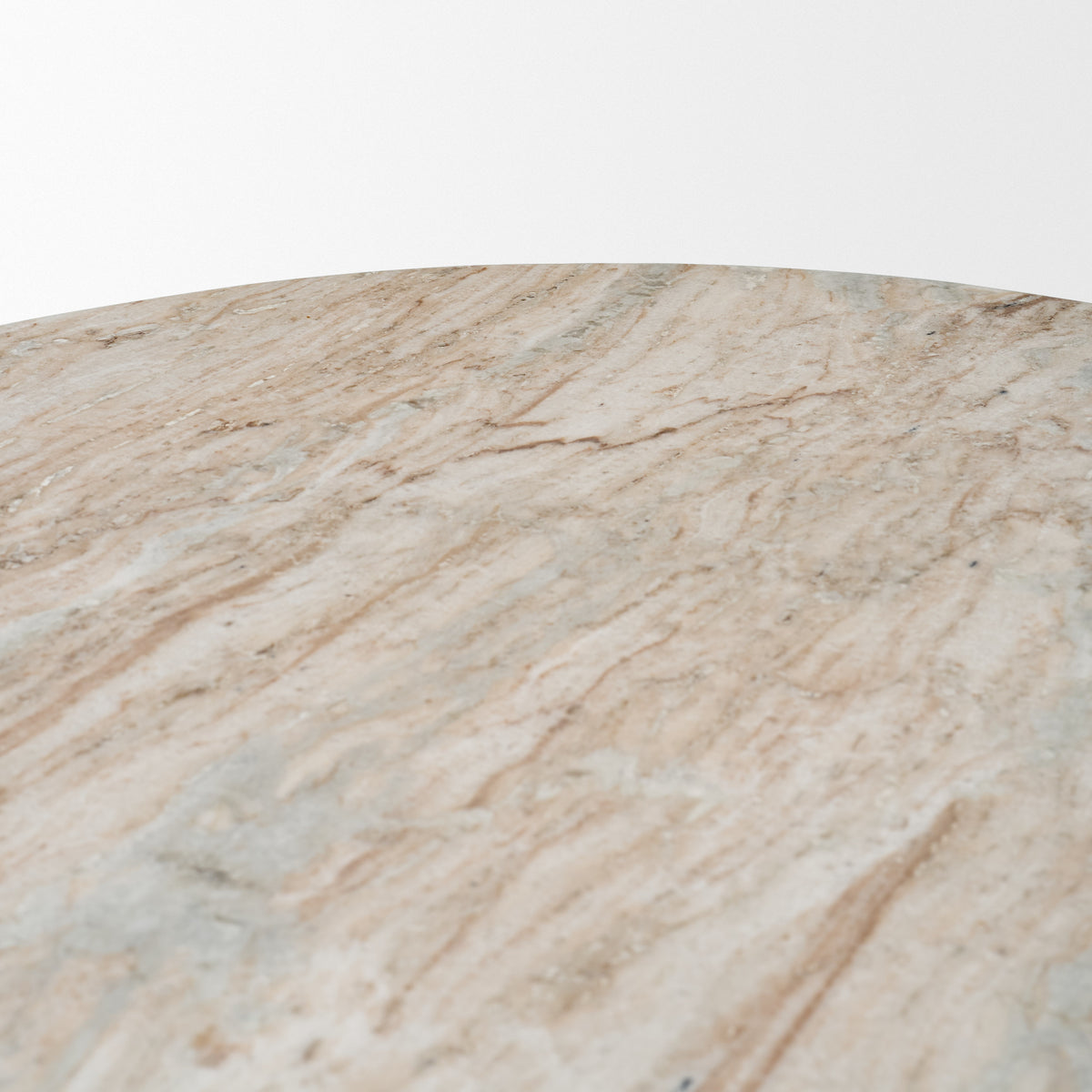 Ravello 42" Round Pedestal Dining Table | Pink Marble | Seats 4-Dining Tables-DECOROLALA