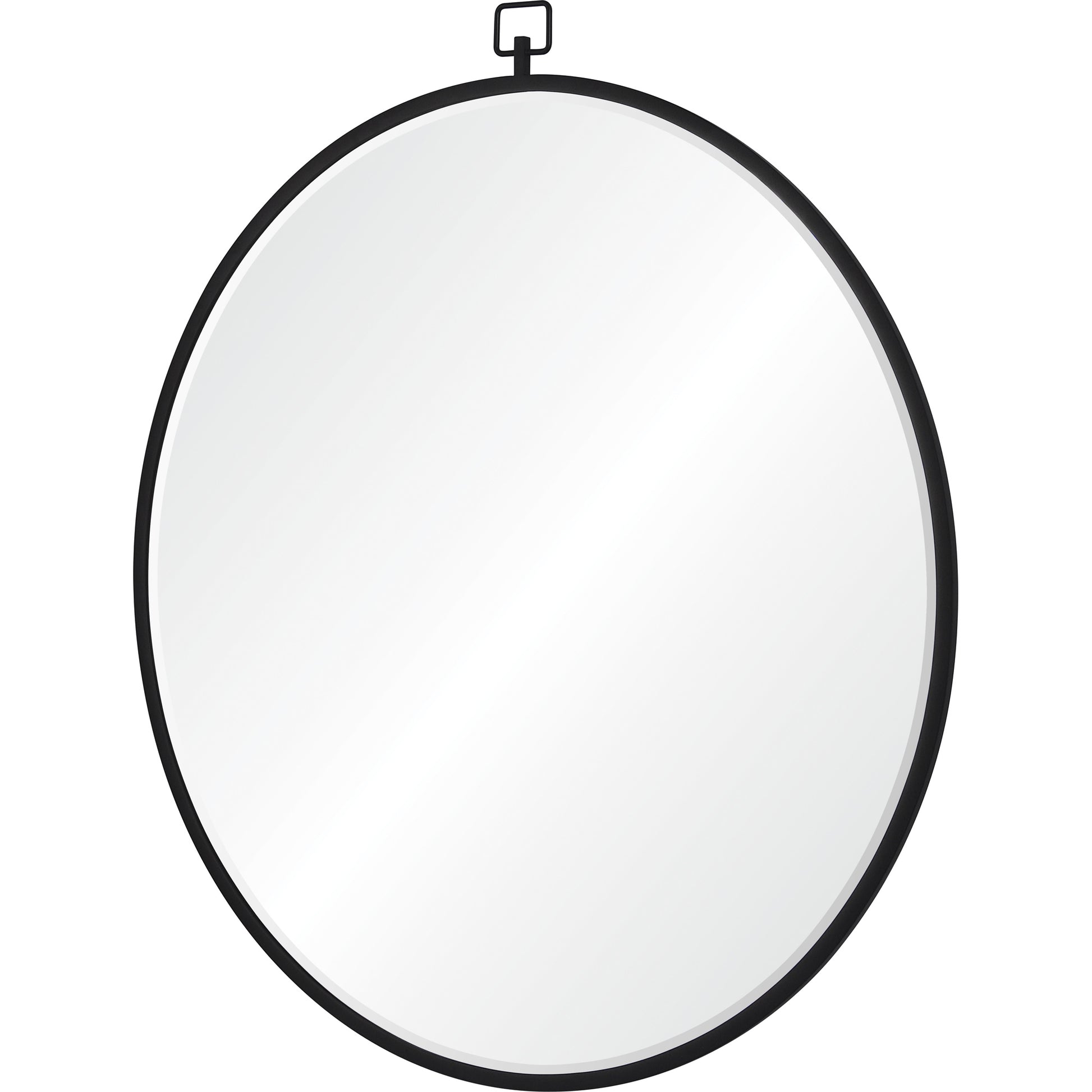 Rayden 38.5" Tall Round Wall Mirror, Black-Mirror-DECOROLALA