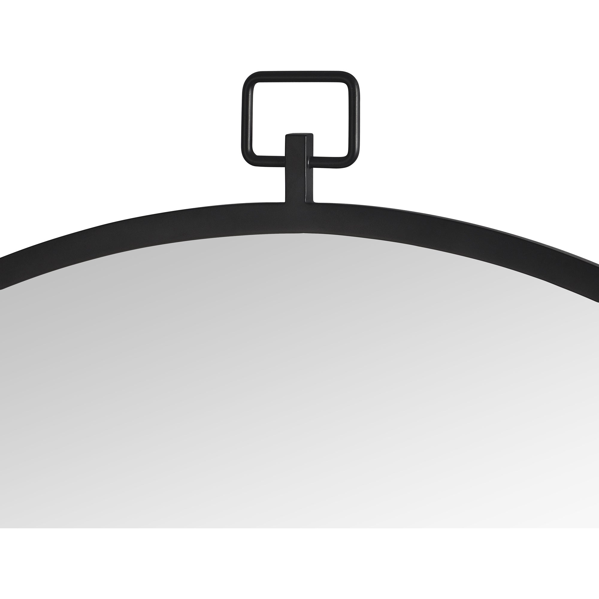 Rayden 38.5" Tall Round Wall Mirror, Black-Mirror-DECOROLALA