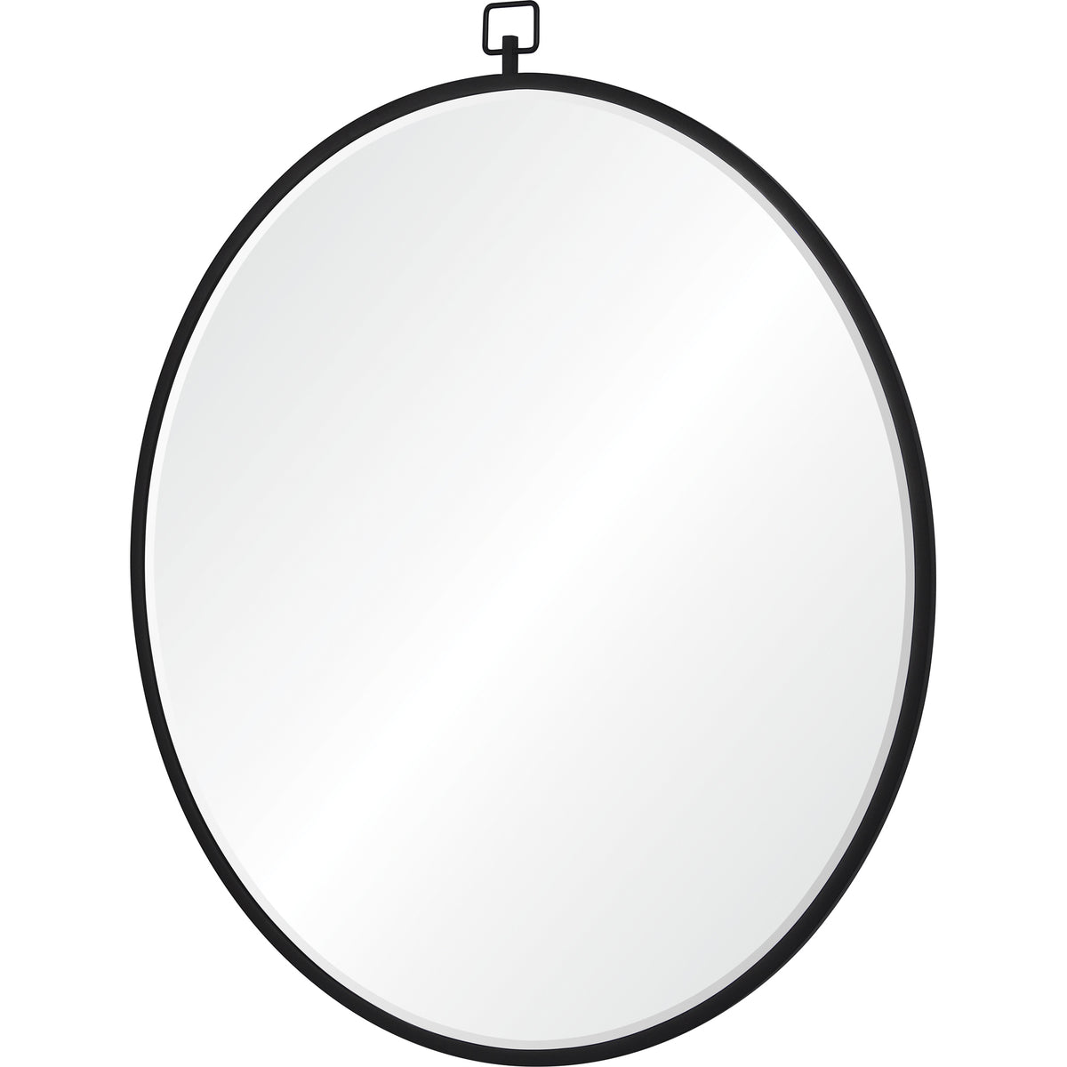 Rayden 38.5" Tall Round Wall Mirror, Black-Mirrors-DECOROLALA