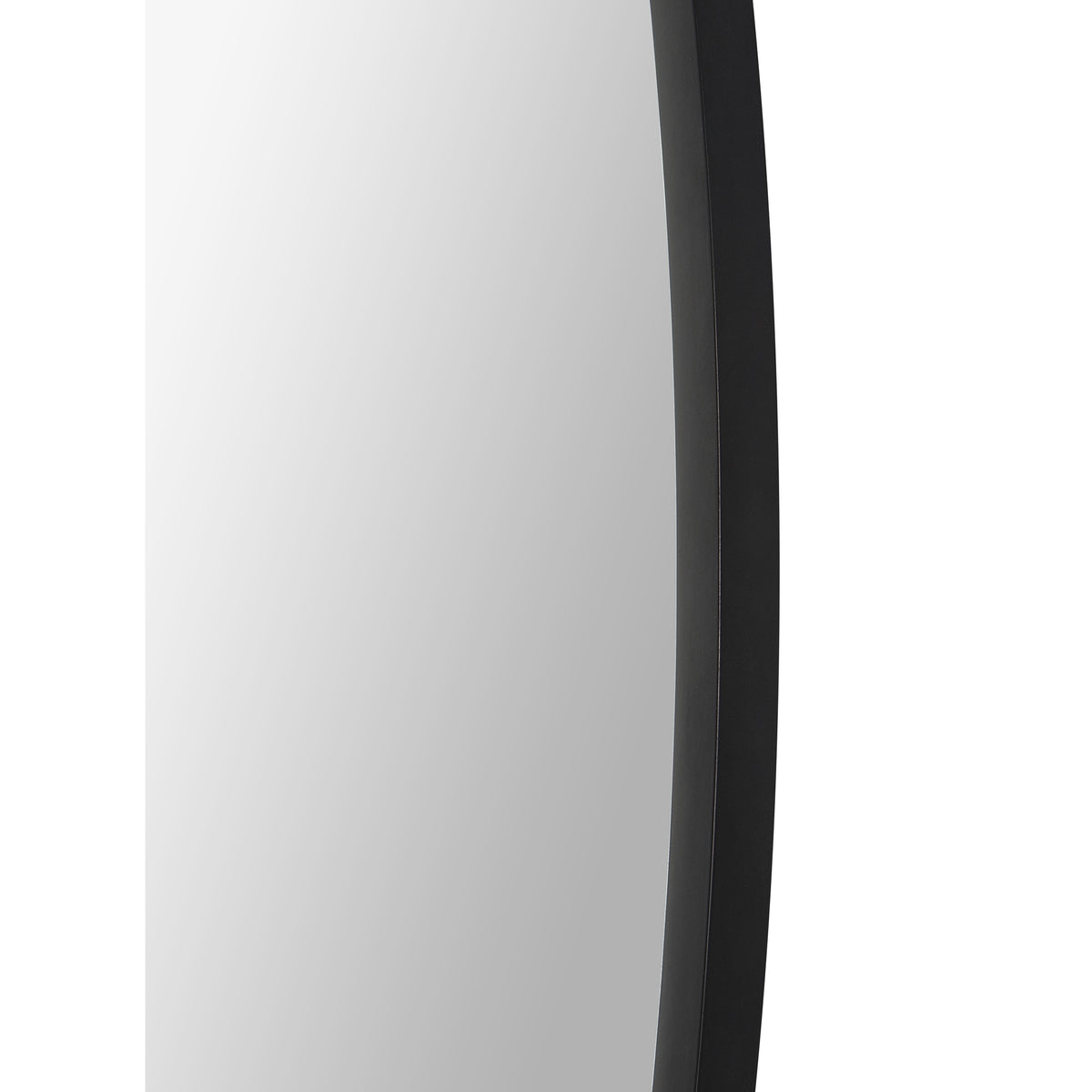 Rayden 38.5" Tall Round Wall Mirror, Black-Mirrors-DECOROLALA