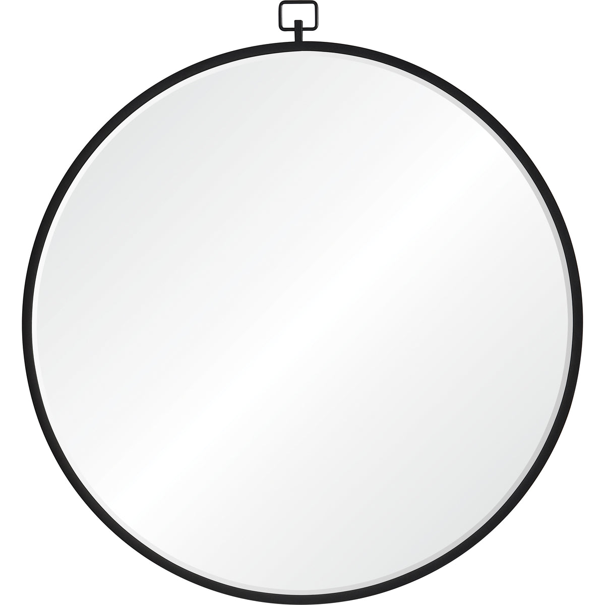 Rayden 38.5" Tall Round Wall Mirror, Black-Mirrors-DECOROLALA
