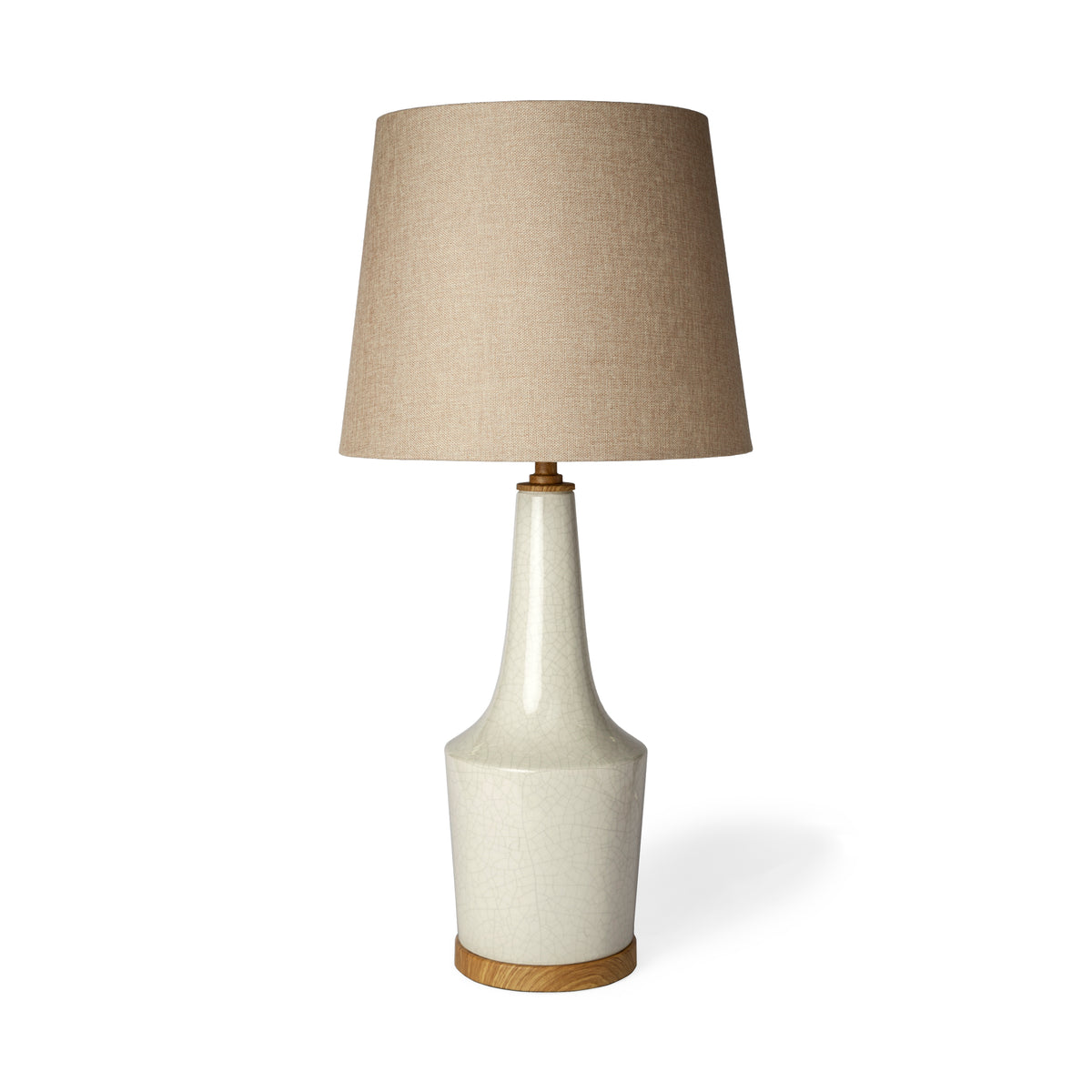 Rebecca White Crackled Ceramic Table Lamp-Table Lamps-DECOROLALA