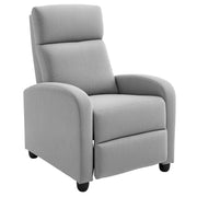 Recliner Sofa Armchair, Single Light Grey Linen-Touch Home Theater Seating-DECOROLALA