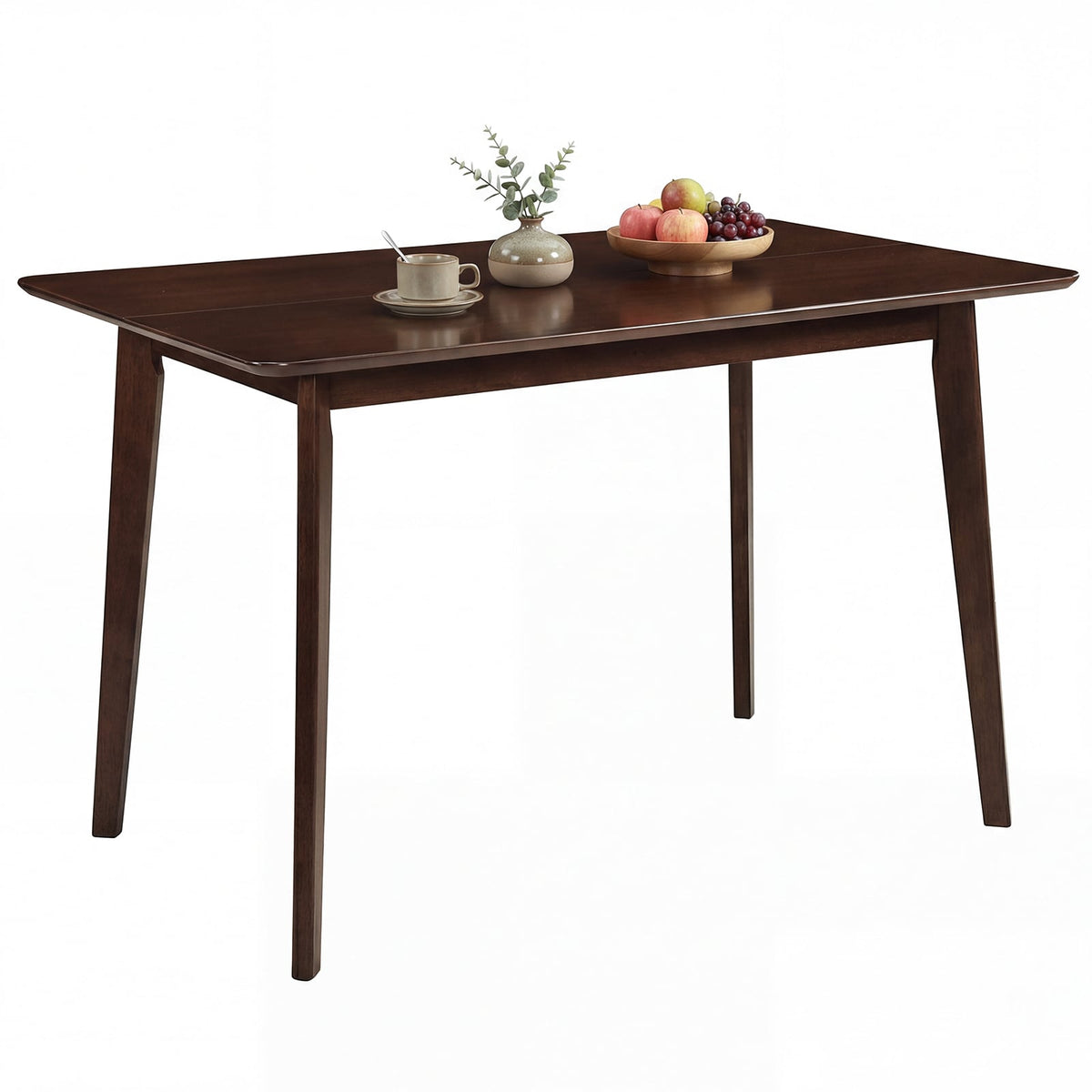 Rectangle Dining Table for 4-6 People 47" Kitchen Table-Walnut-Dining Tables-DECOROLALA